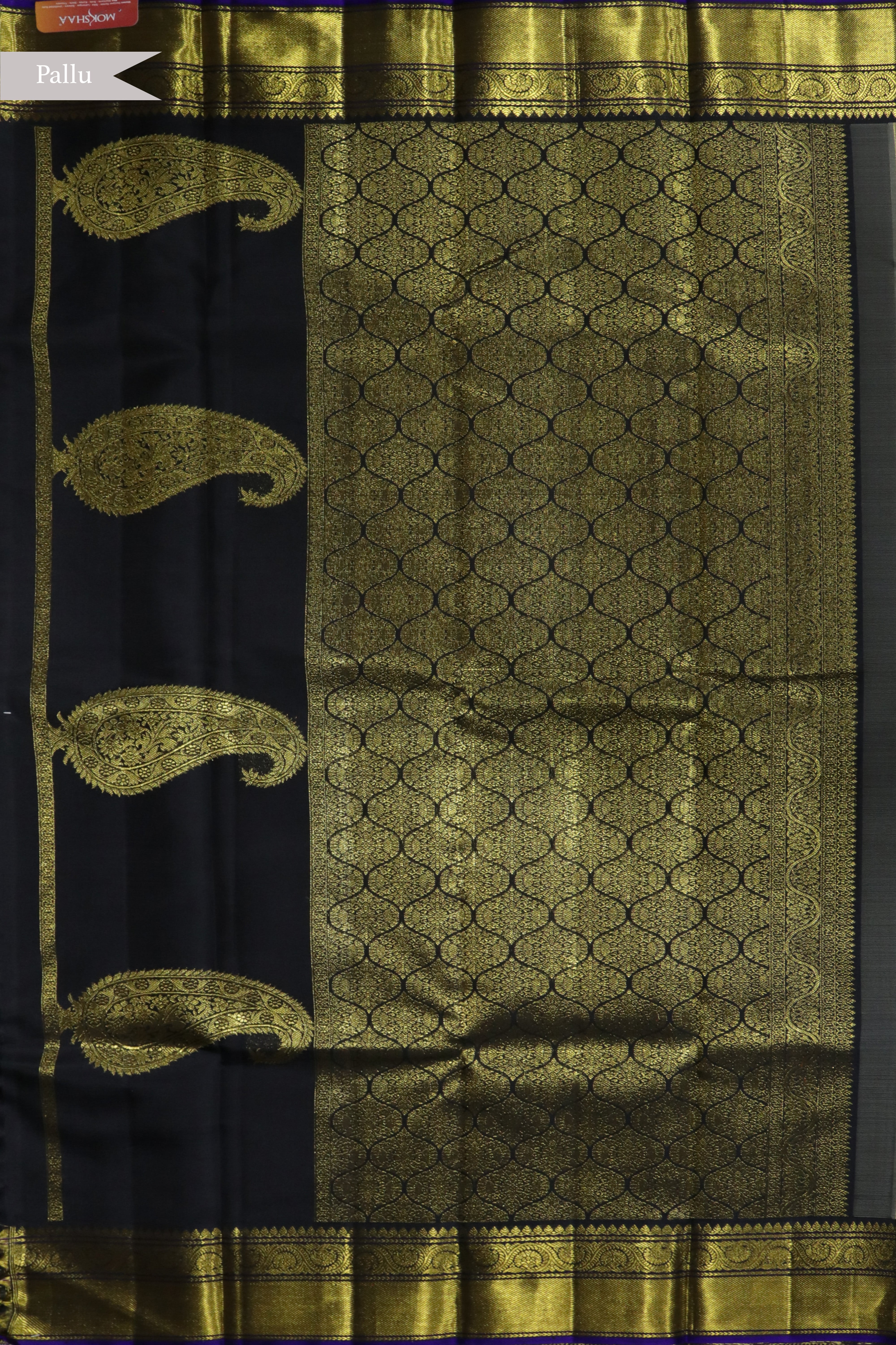 Beige Kanchivaram Silk Saree with Meenakari Motifs and Rich Zari Contrast Border