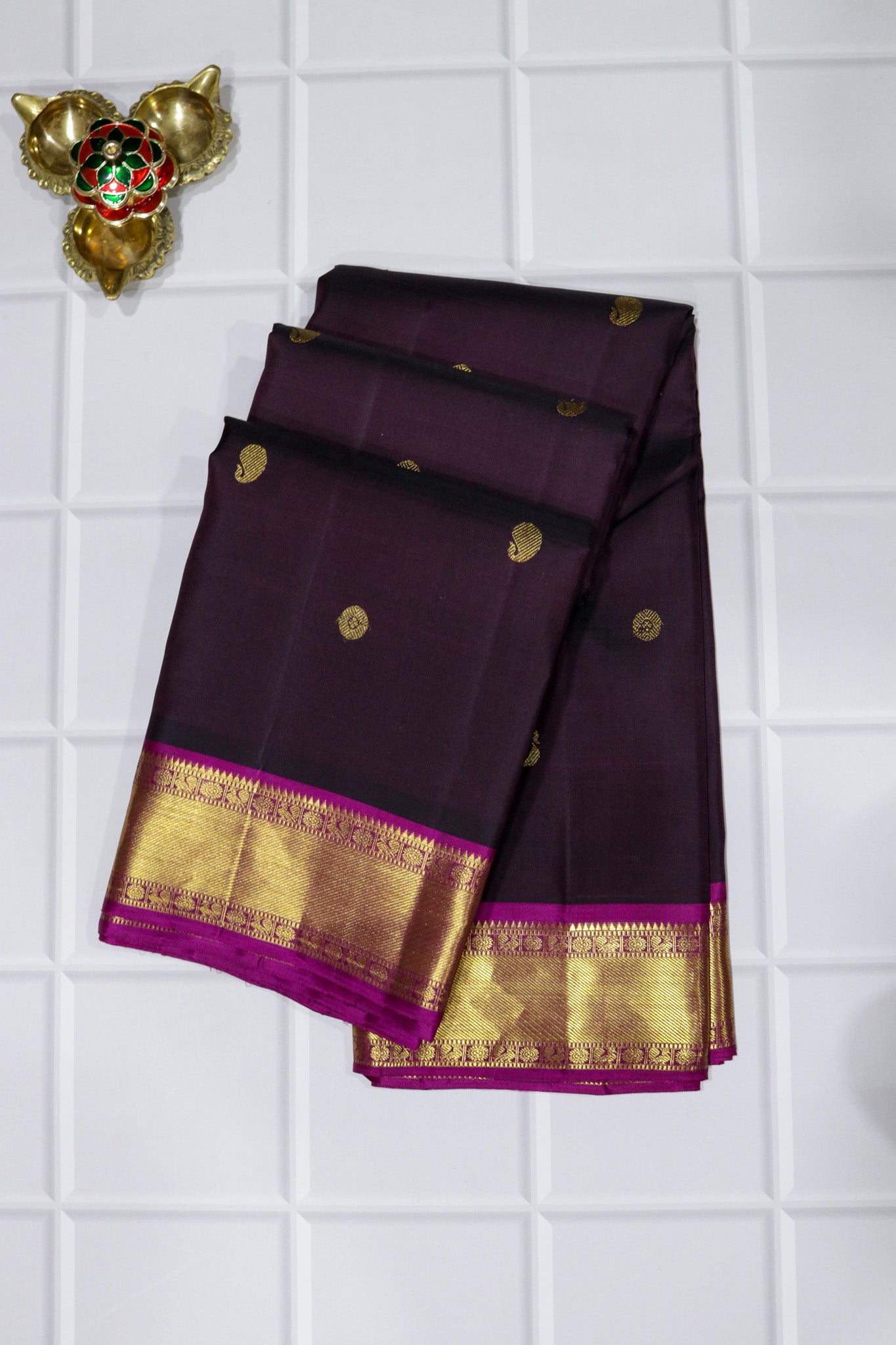 Maroon Kanchivaram Silk Saree