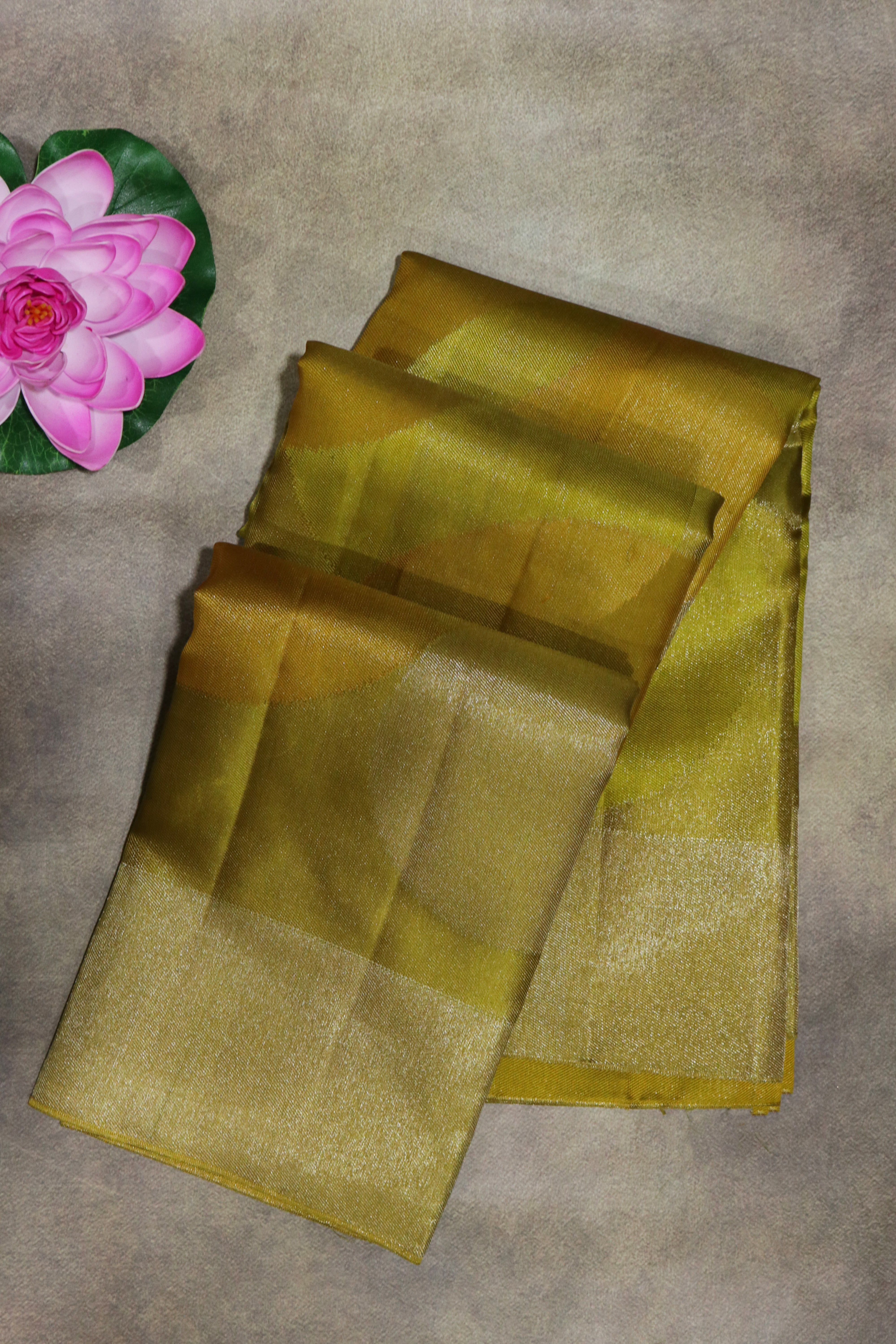Mustard Geometric Kanchivaram Silk Saree