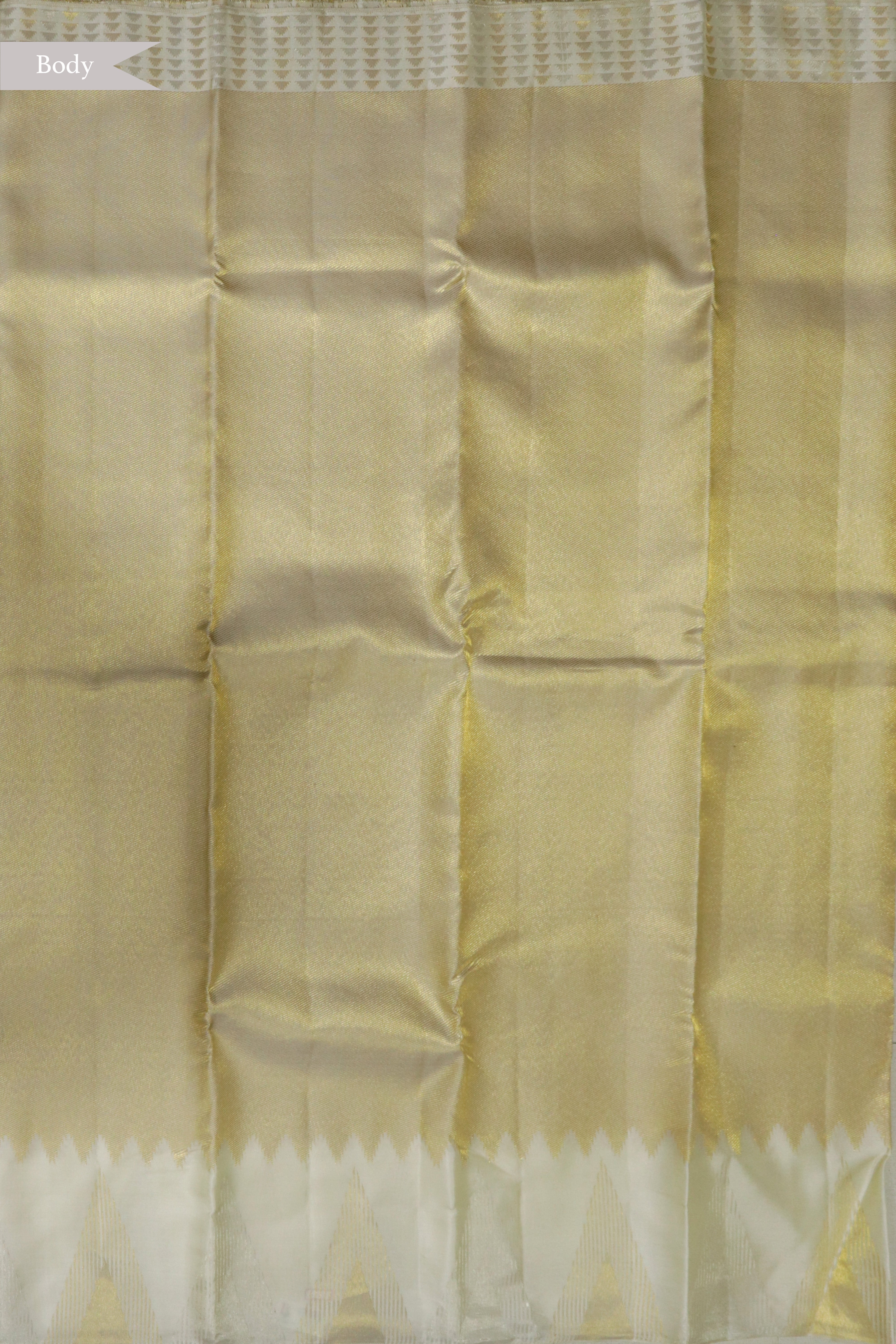 Cream Kanchivaram Silk Saree