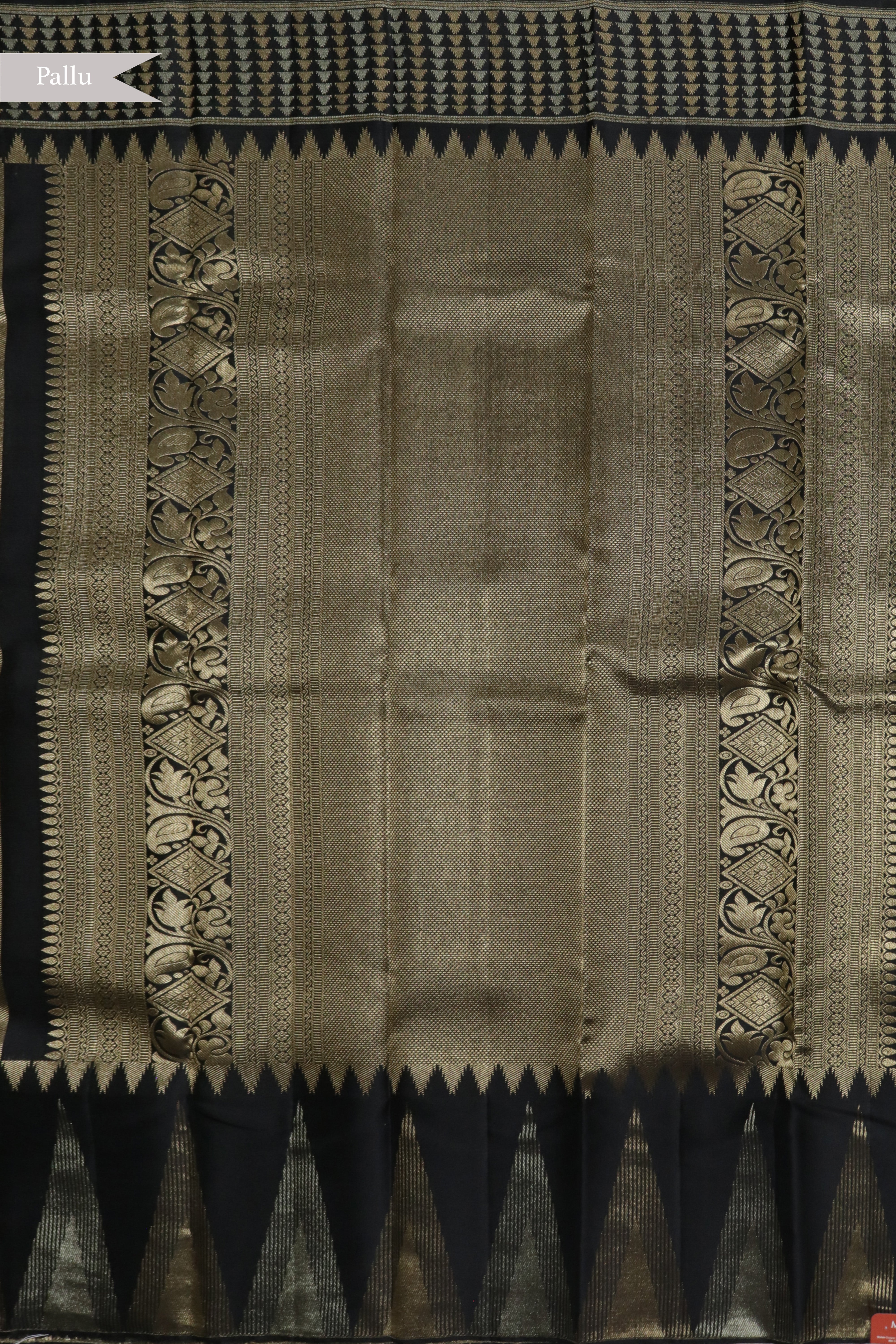Black Kanchivaram Silk Saree