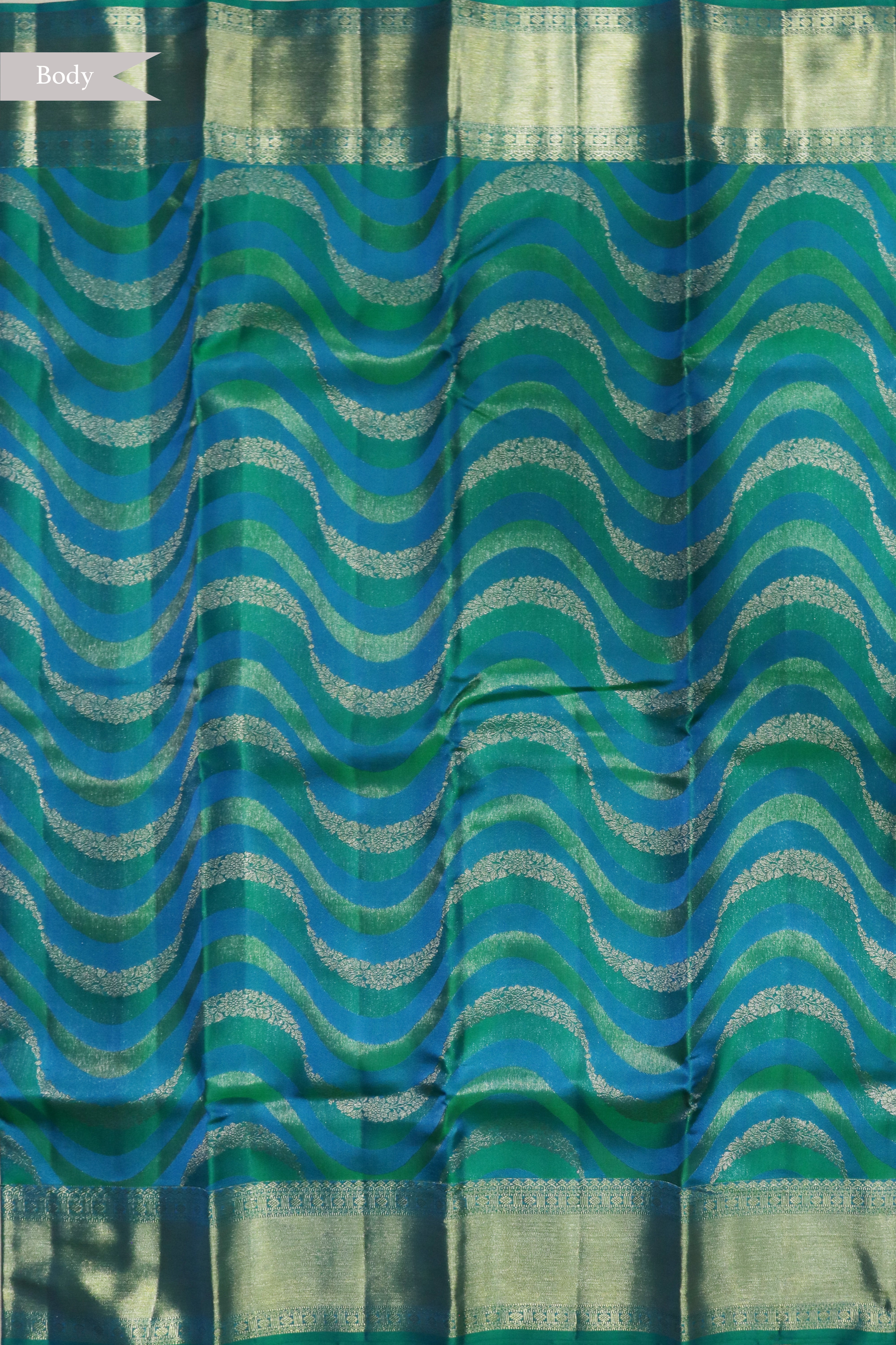 Teal Kanchivaram Silk Saree