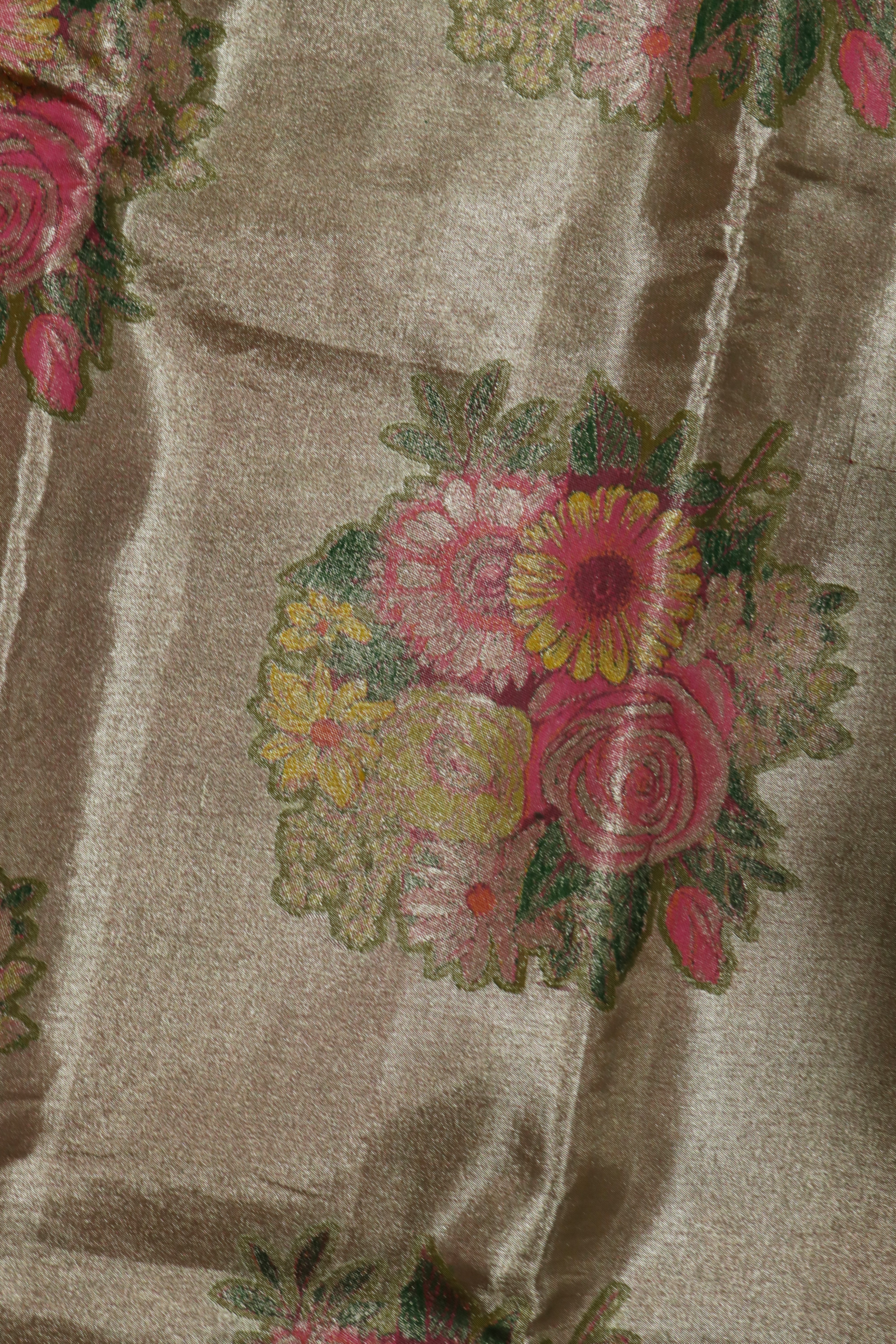 Silver Kanchivaram Tissue Silk Saree