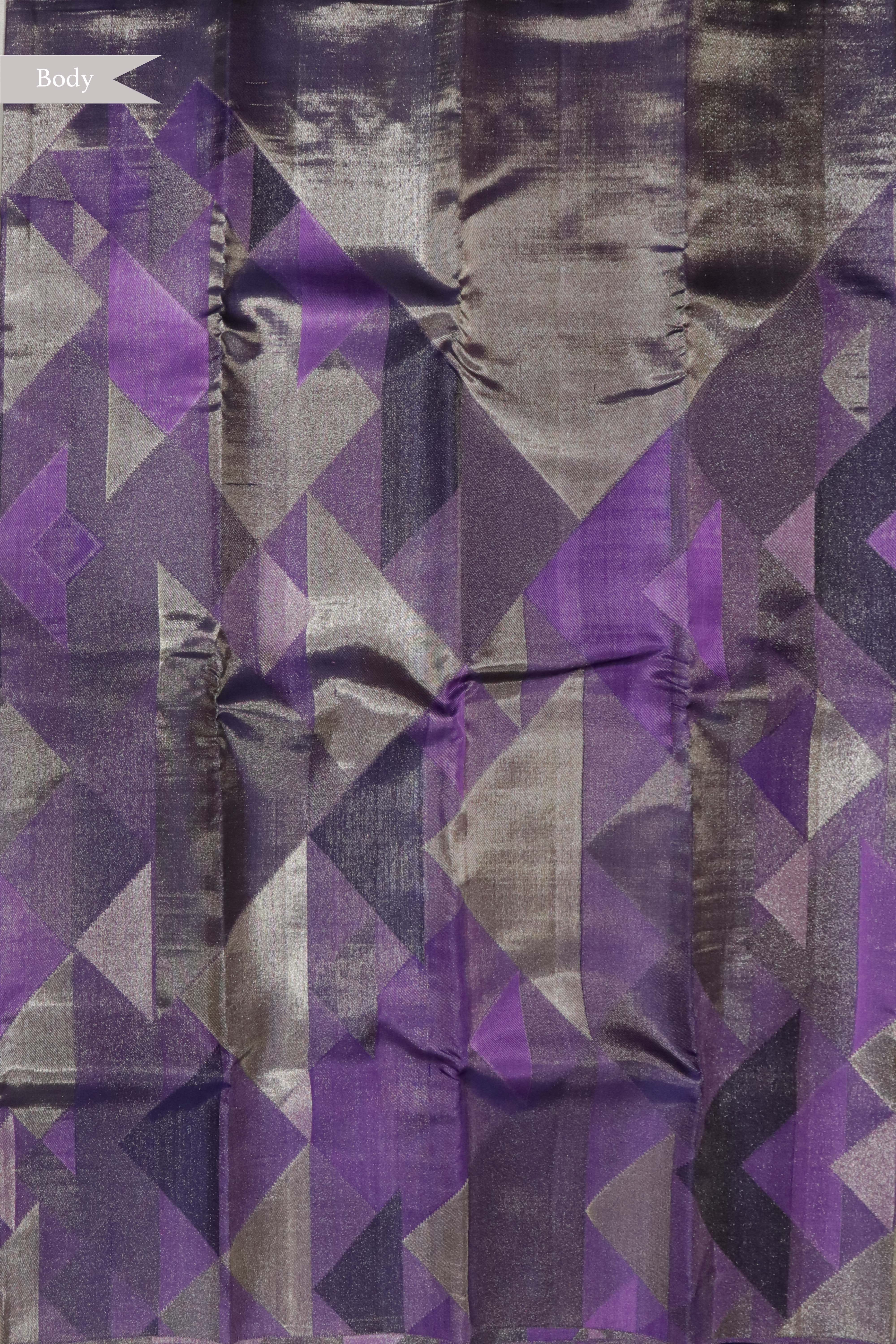 Dark Purple Kanchivaram Silk Saree