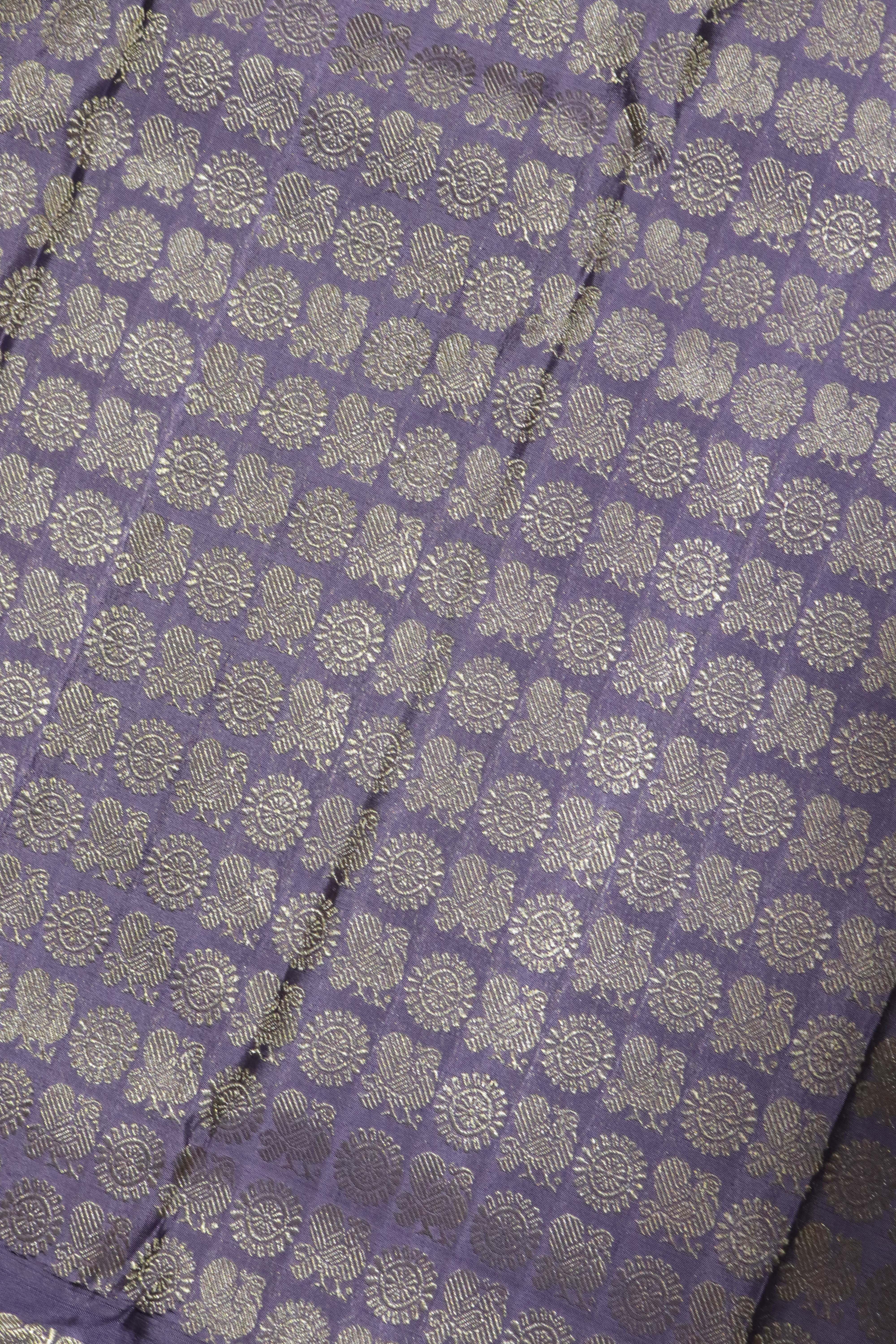 Lavender Kanchivaram Silk Saree