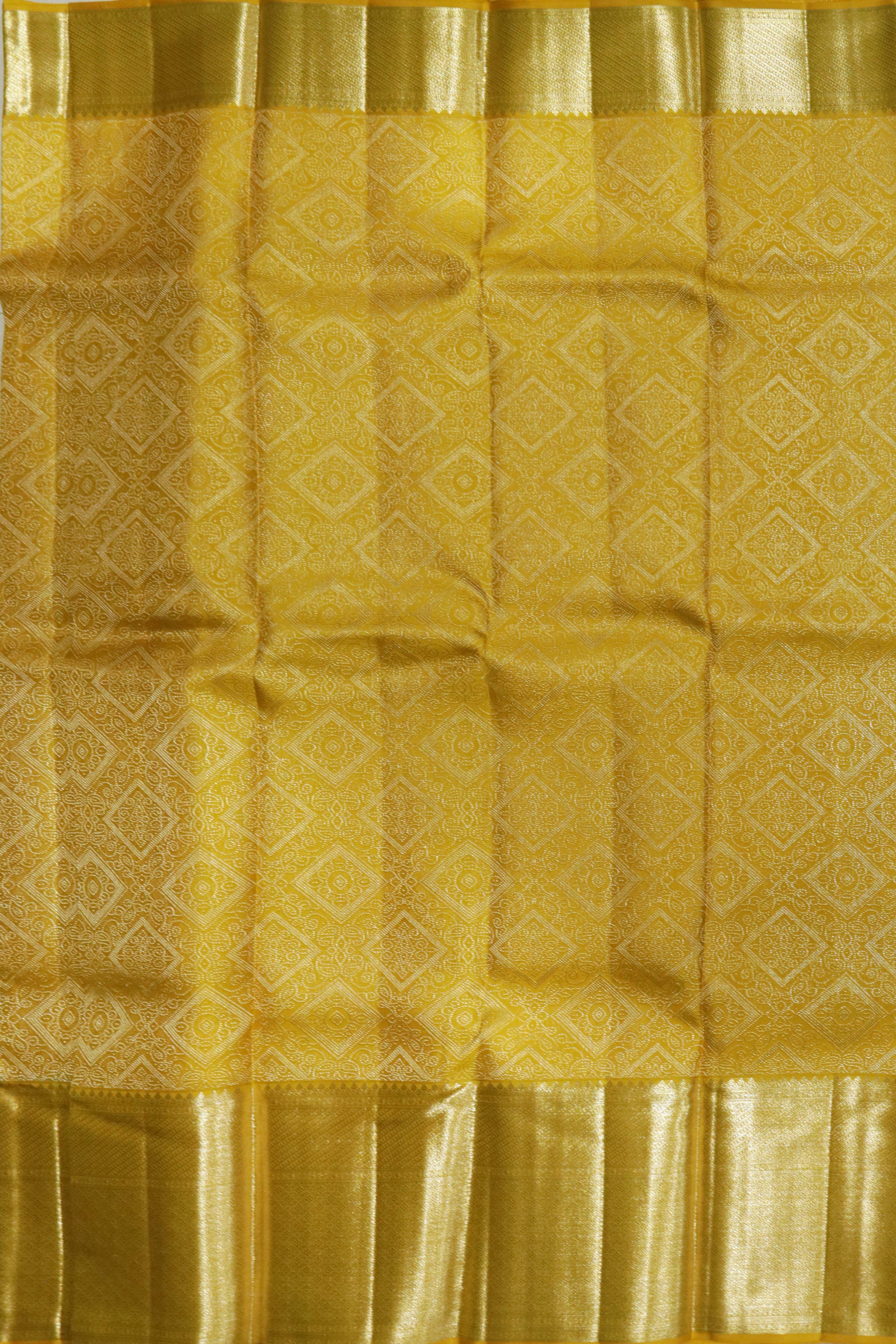 Yellow Kanchivaram Silk Saree