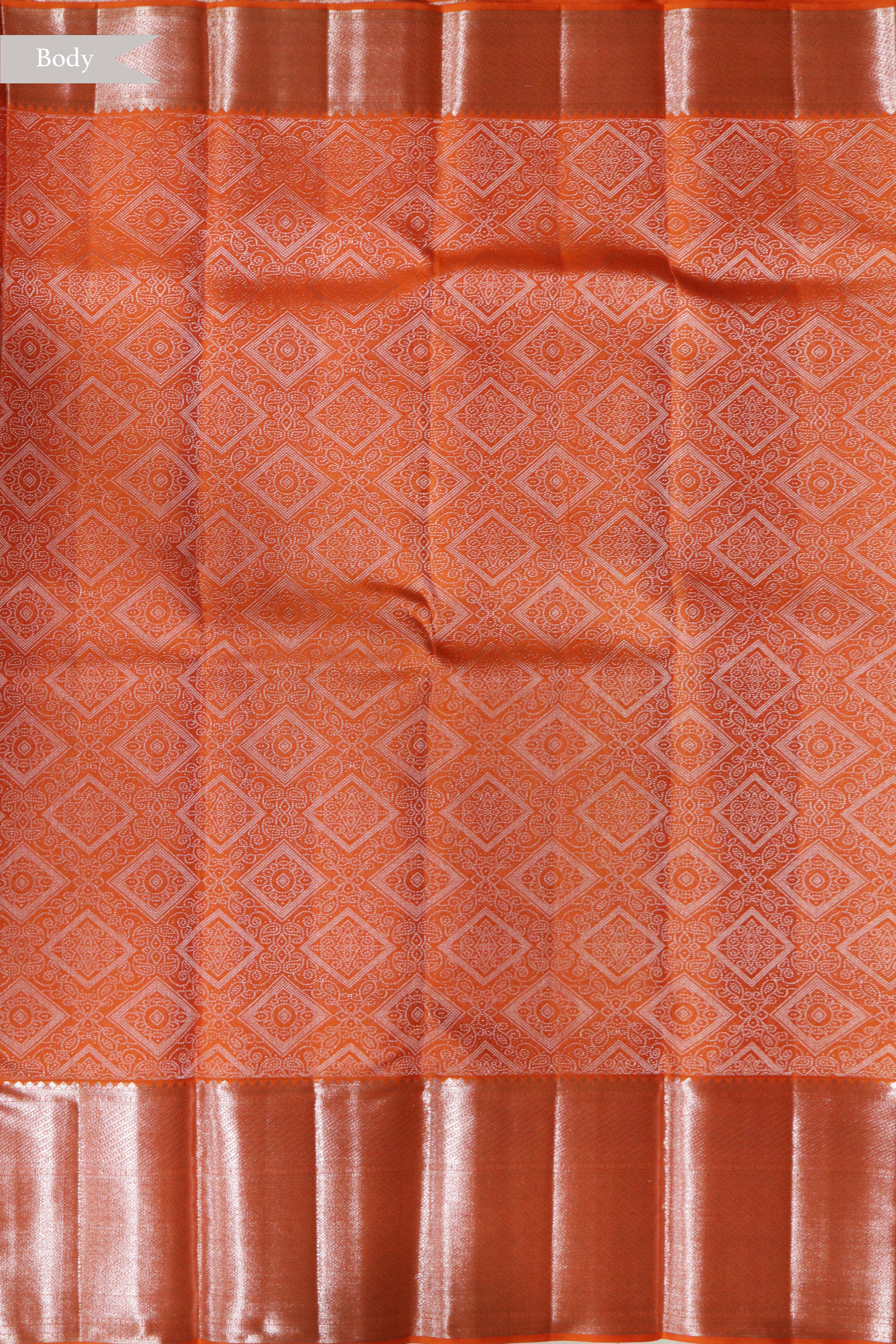 Orange Kanchivaram Silk Saree