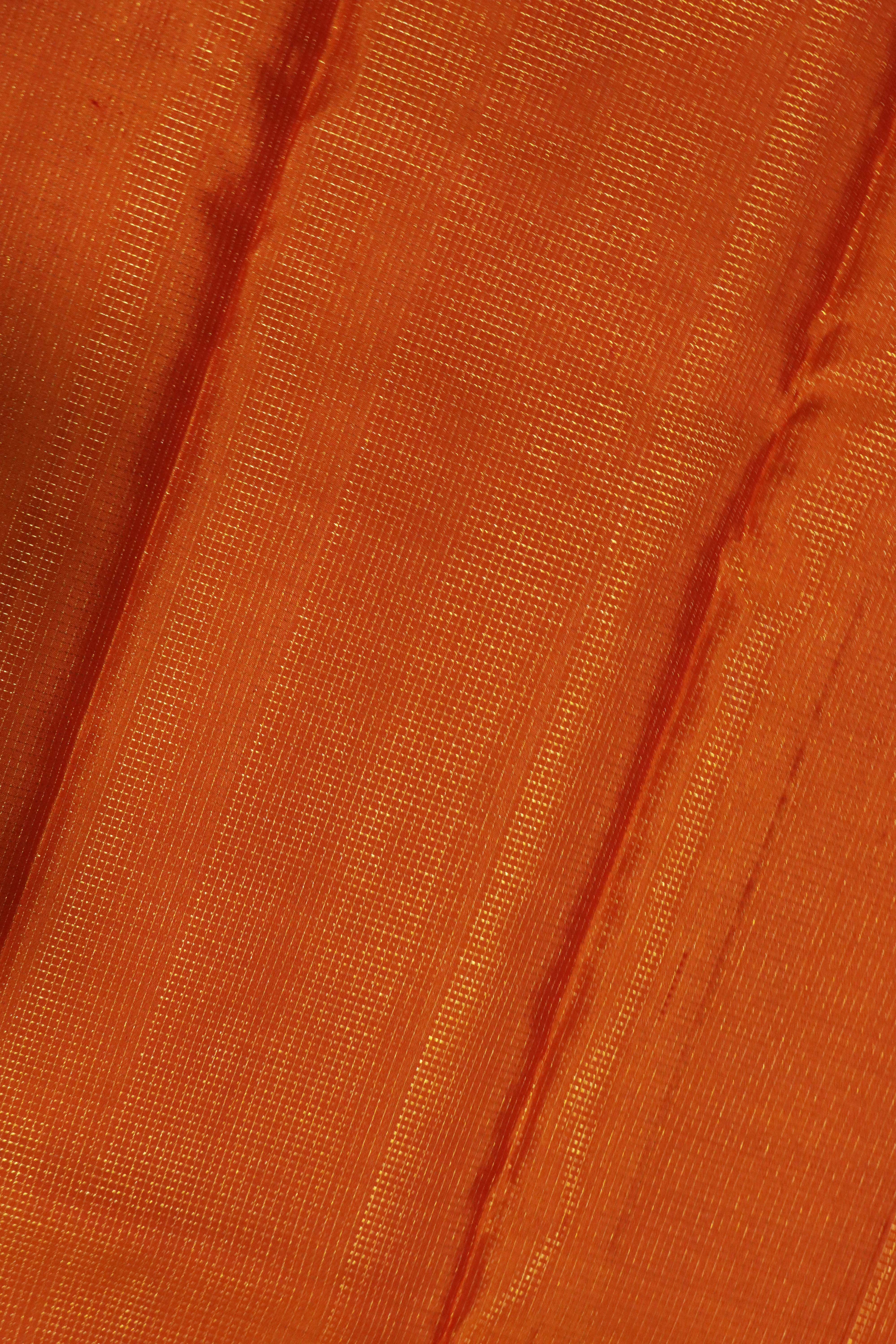 Orange Kanchivaram Silk Saree