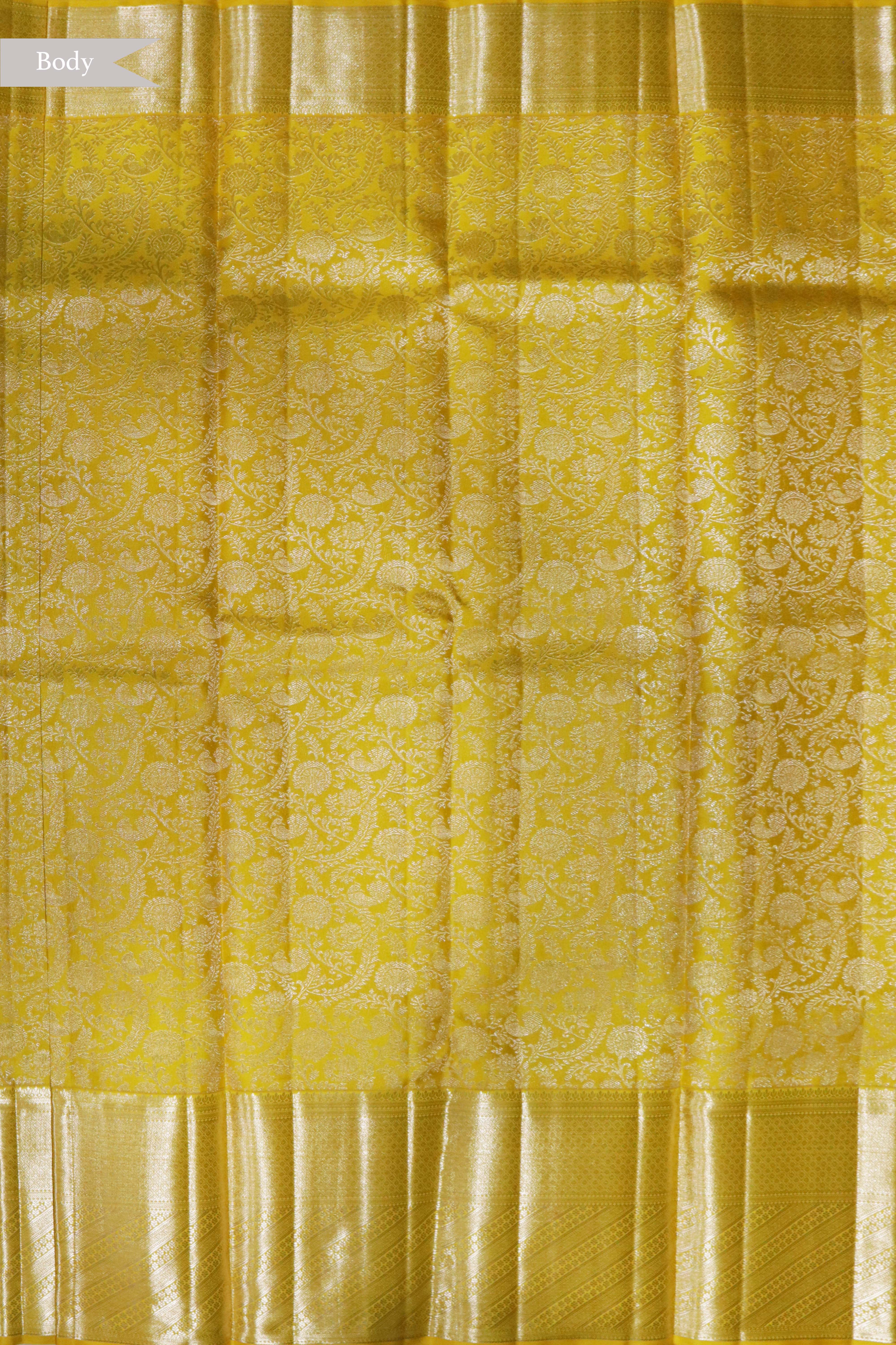 Yellow Kanchivaram Silk Saree