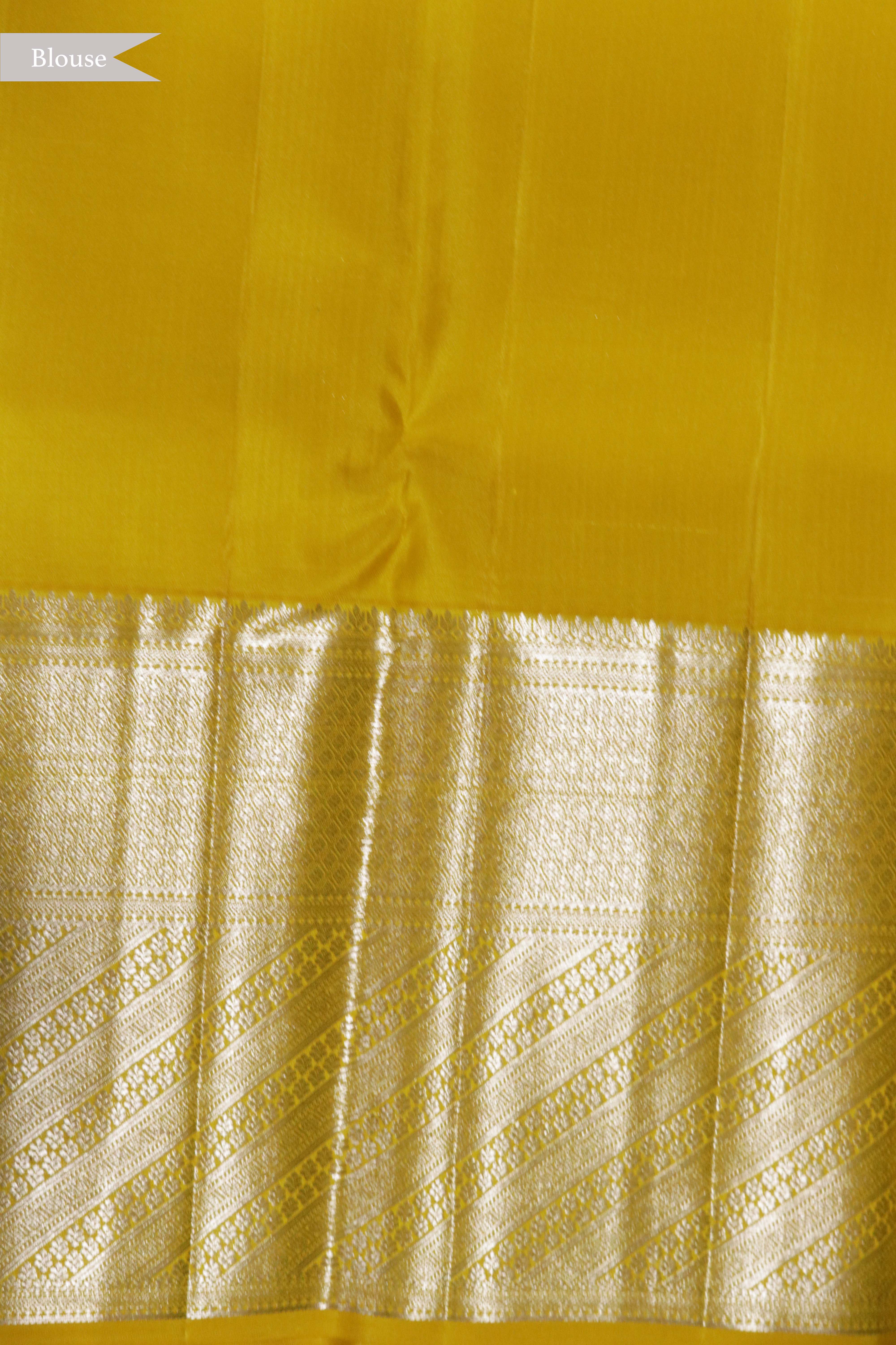 Yellow Kanchivaram Silk Saree