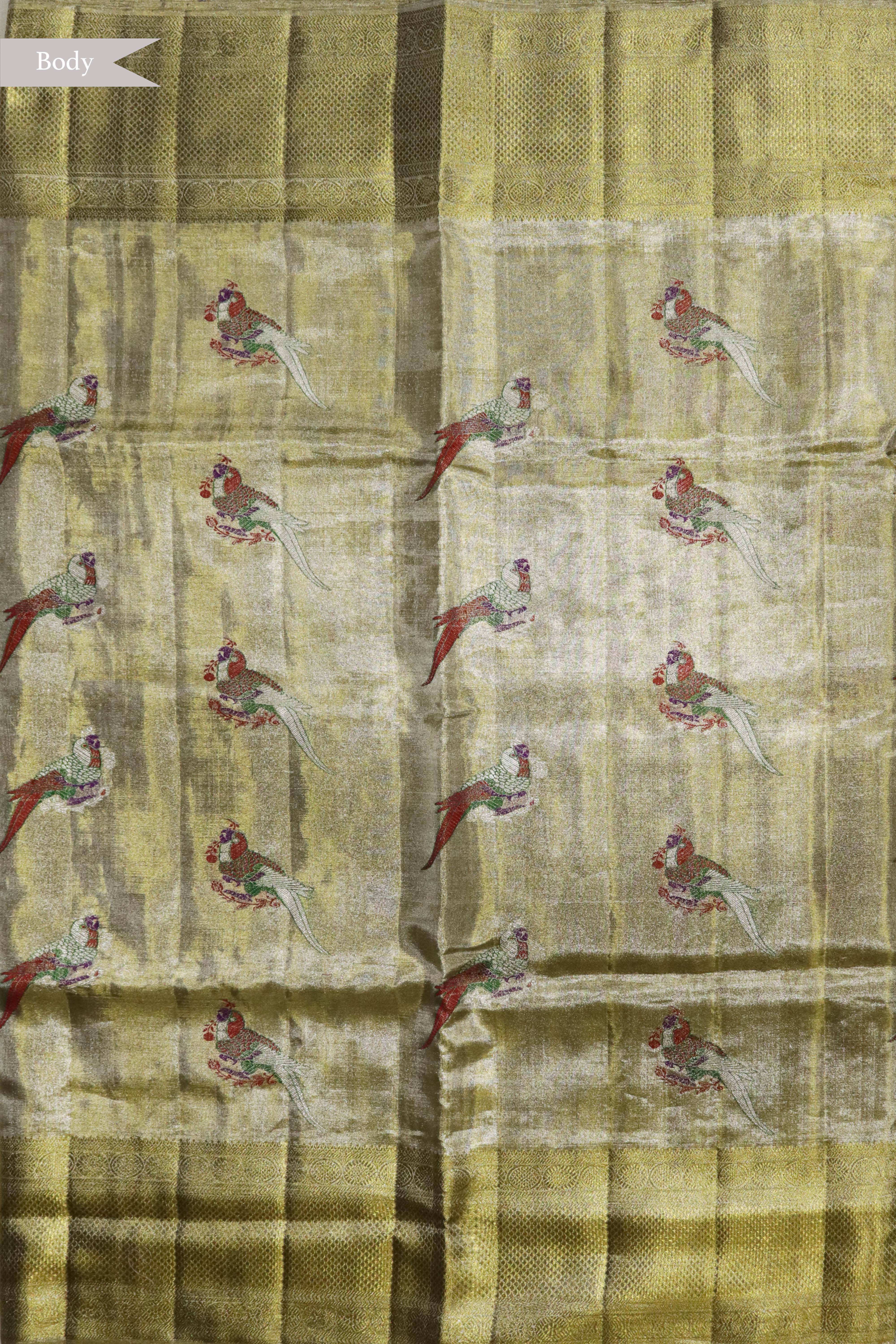 Gold Kanchivaram Tissue Silk Saree