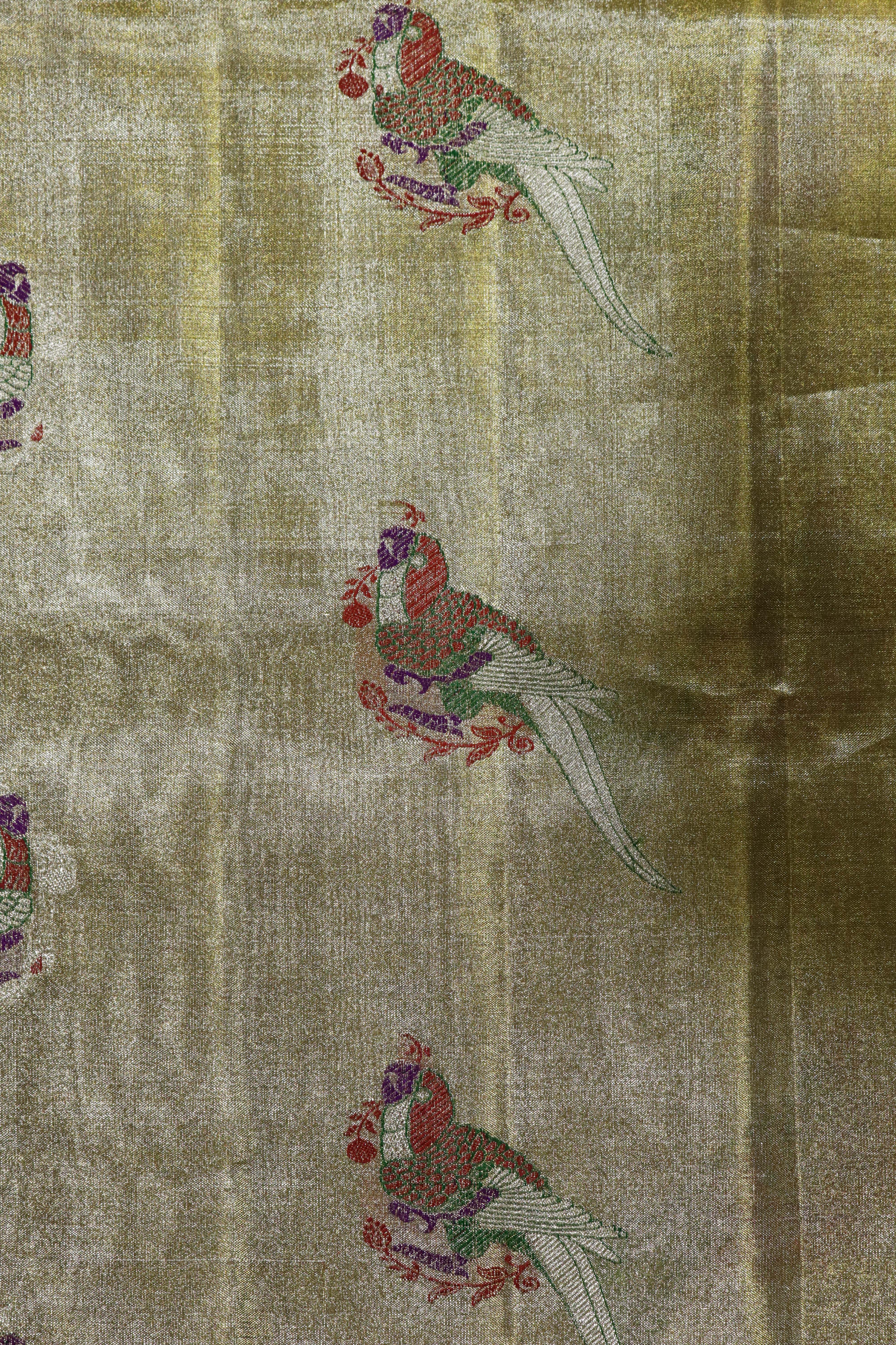 Gold Kanchivaram Tissue Silk Saree