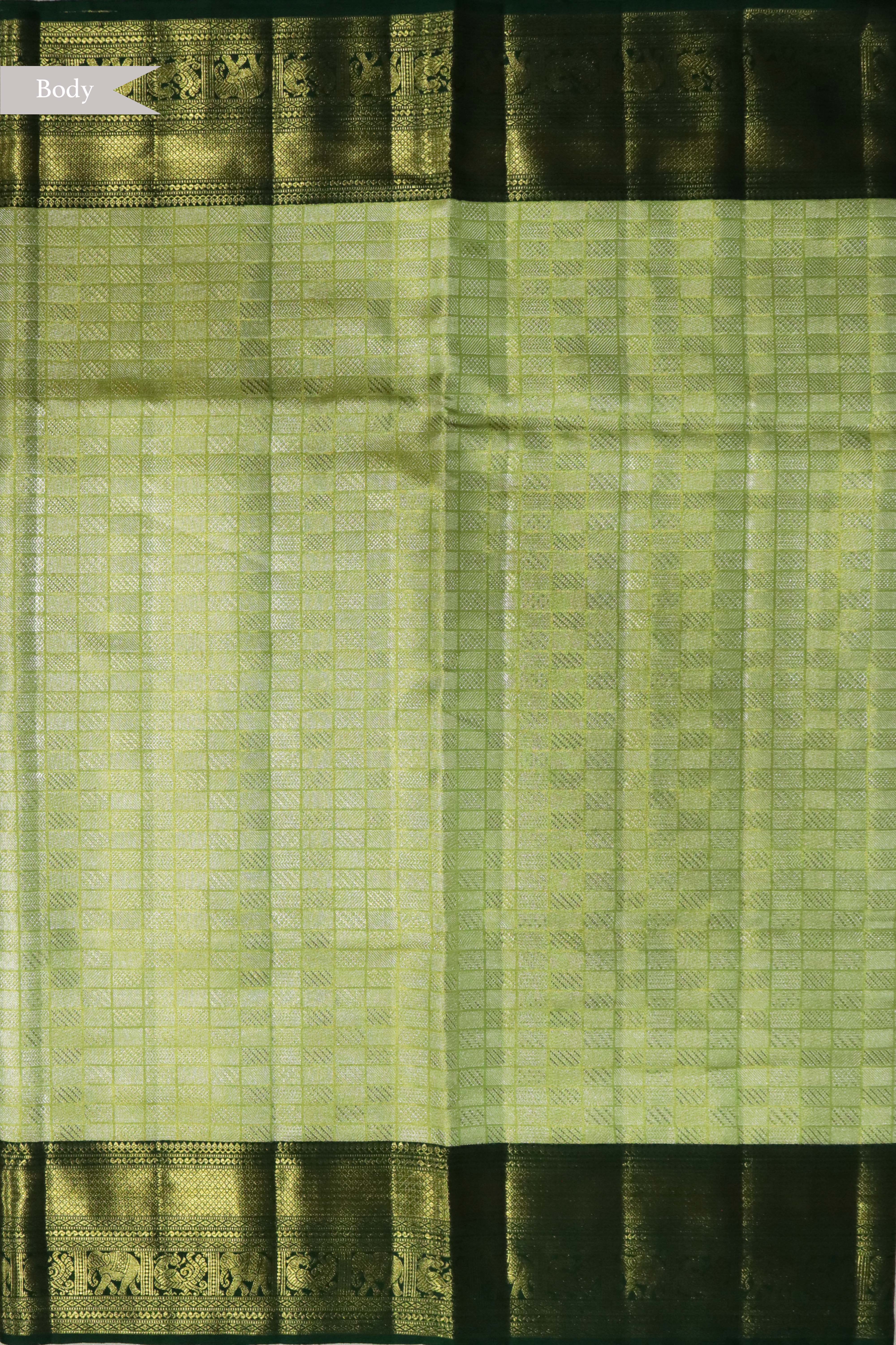 Light Green Kanchivaram Tissue Silk Saree