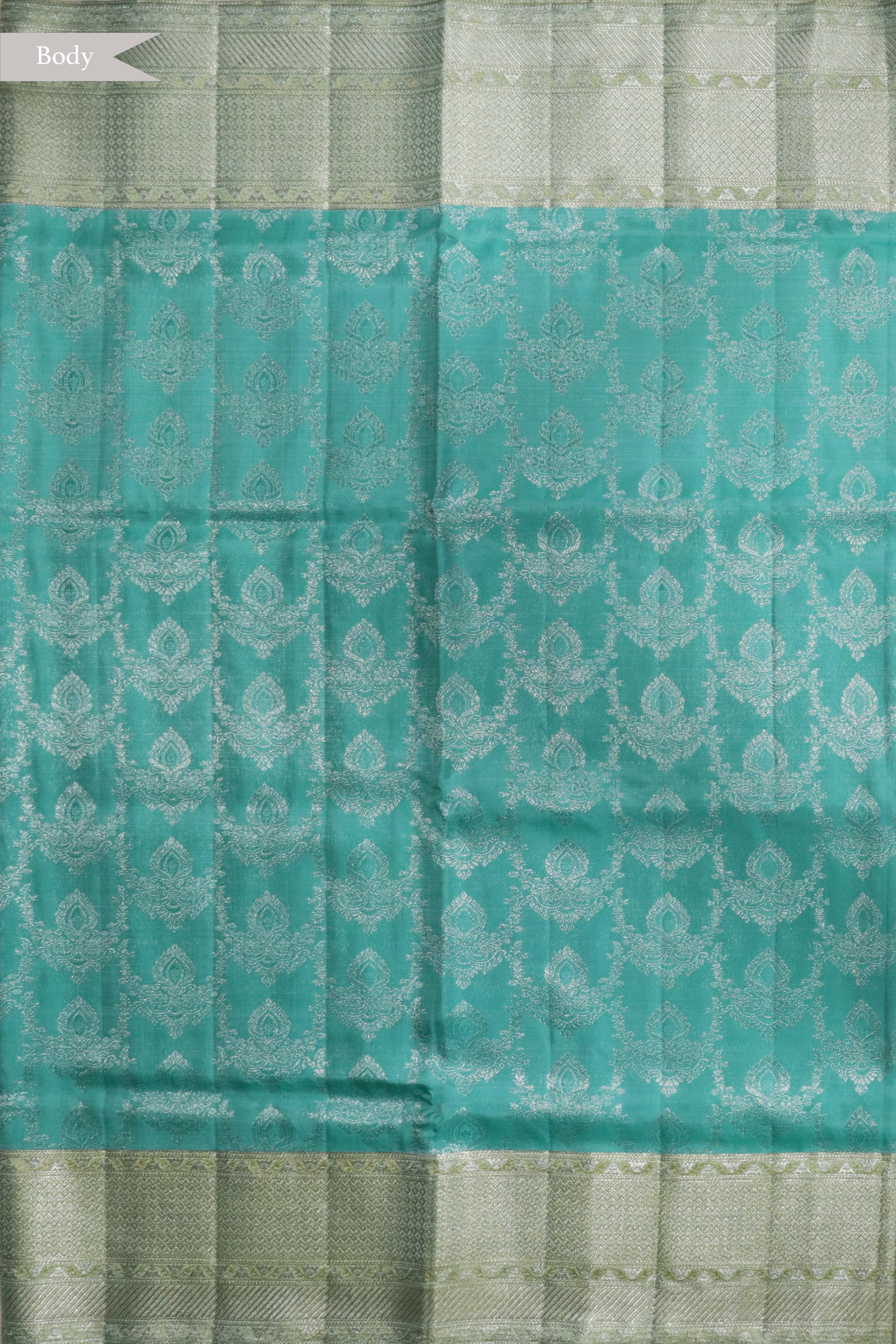Light Blue Kanchivaram Tissue Silk Saree
