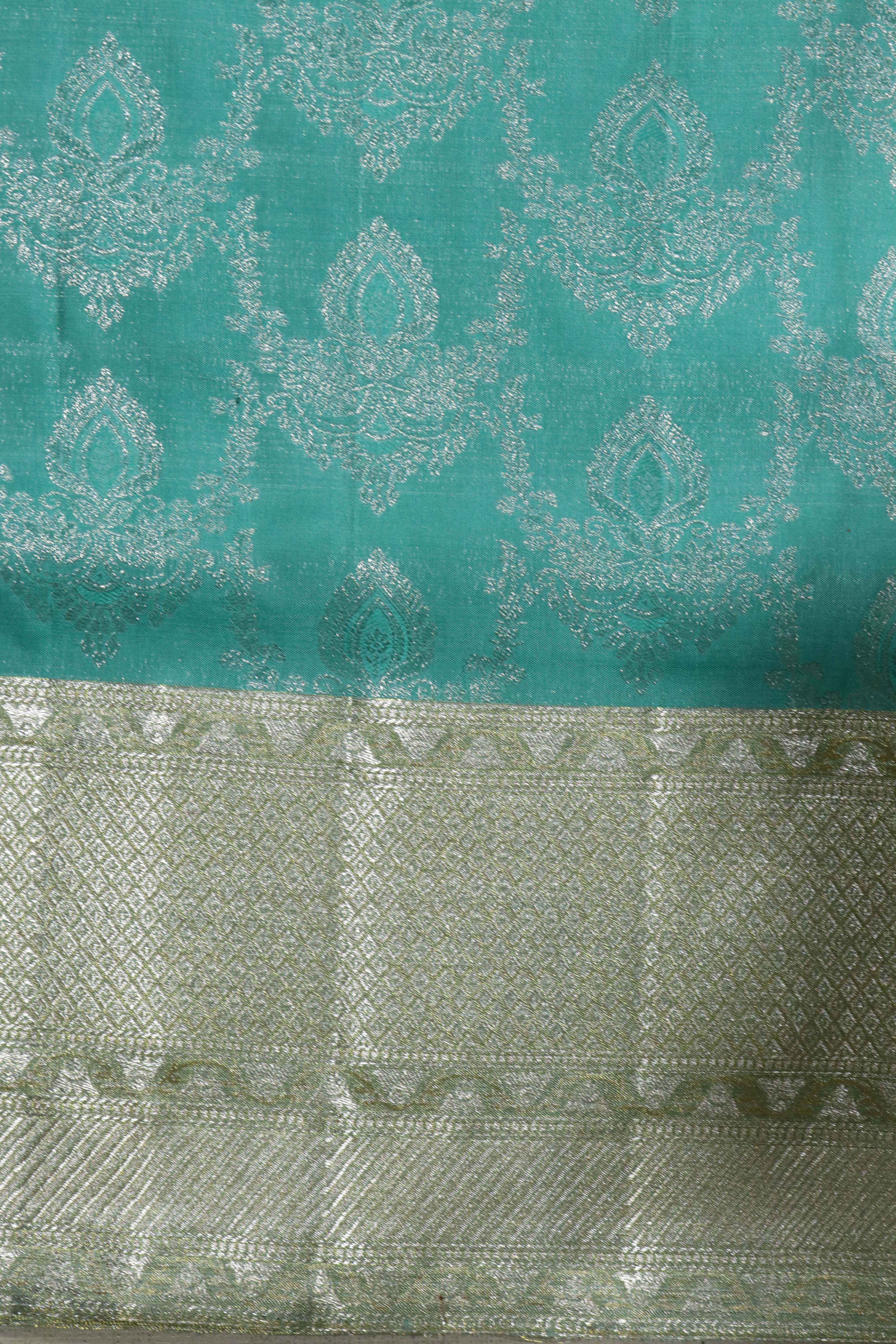 Light Blue Kanchivaram Tissue Silk Saree