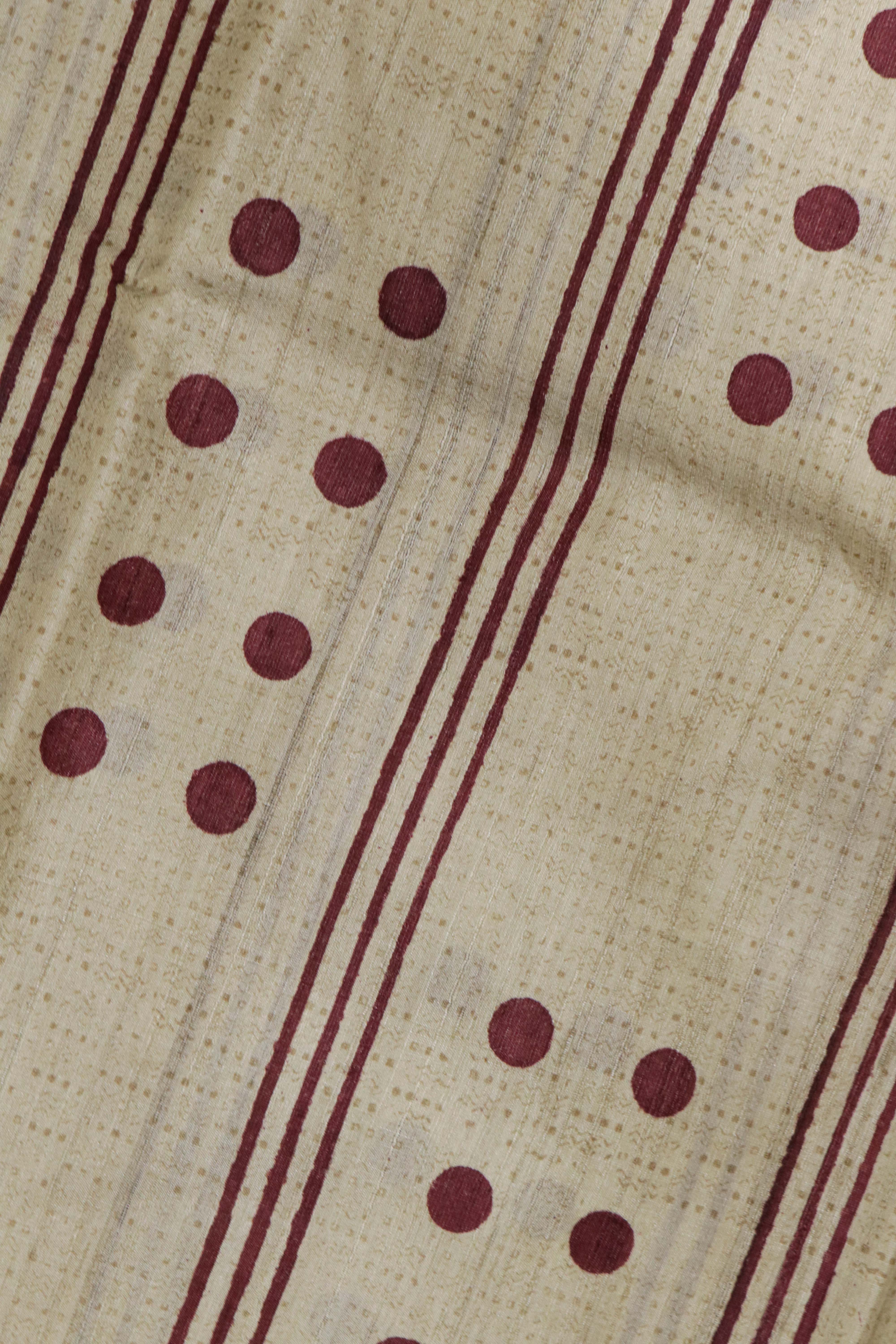 Beige Tussar Silk Saree