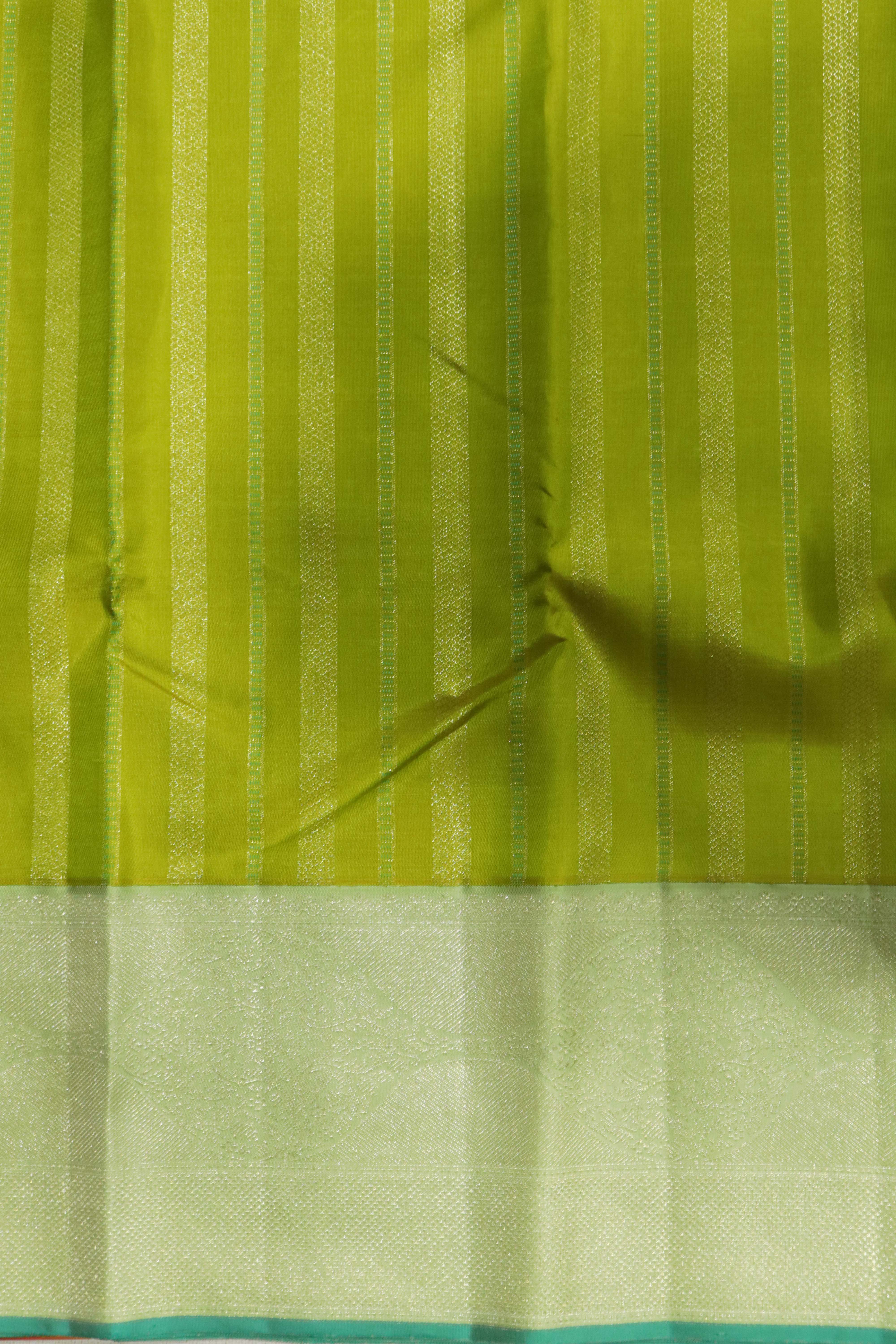 Pear Green Kanchivaram Silk Saree