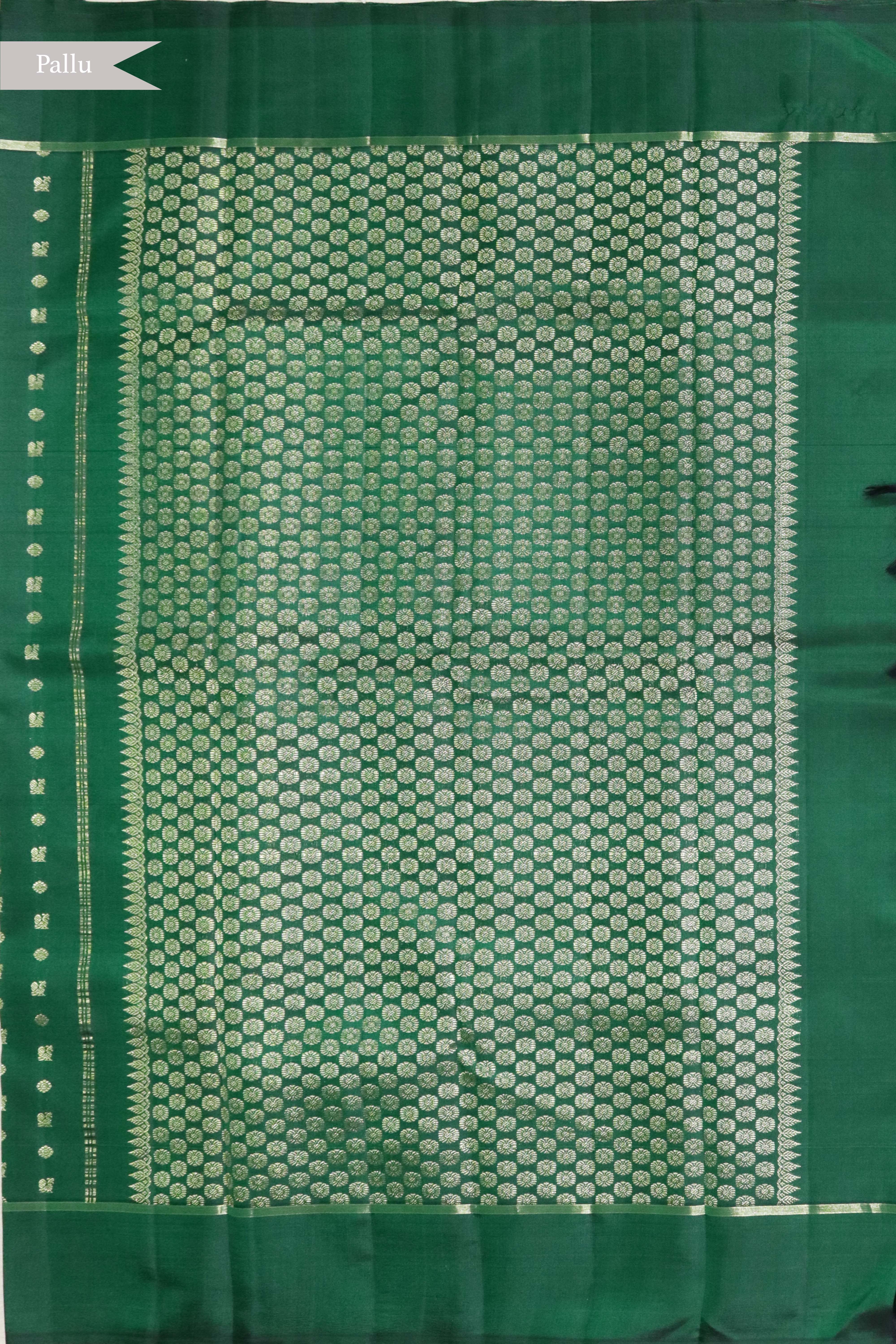 Bottle Green Kanchivaram Silk Saree