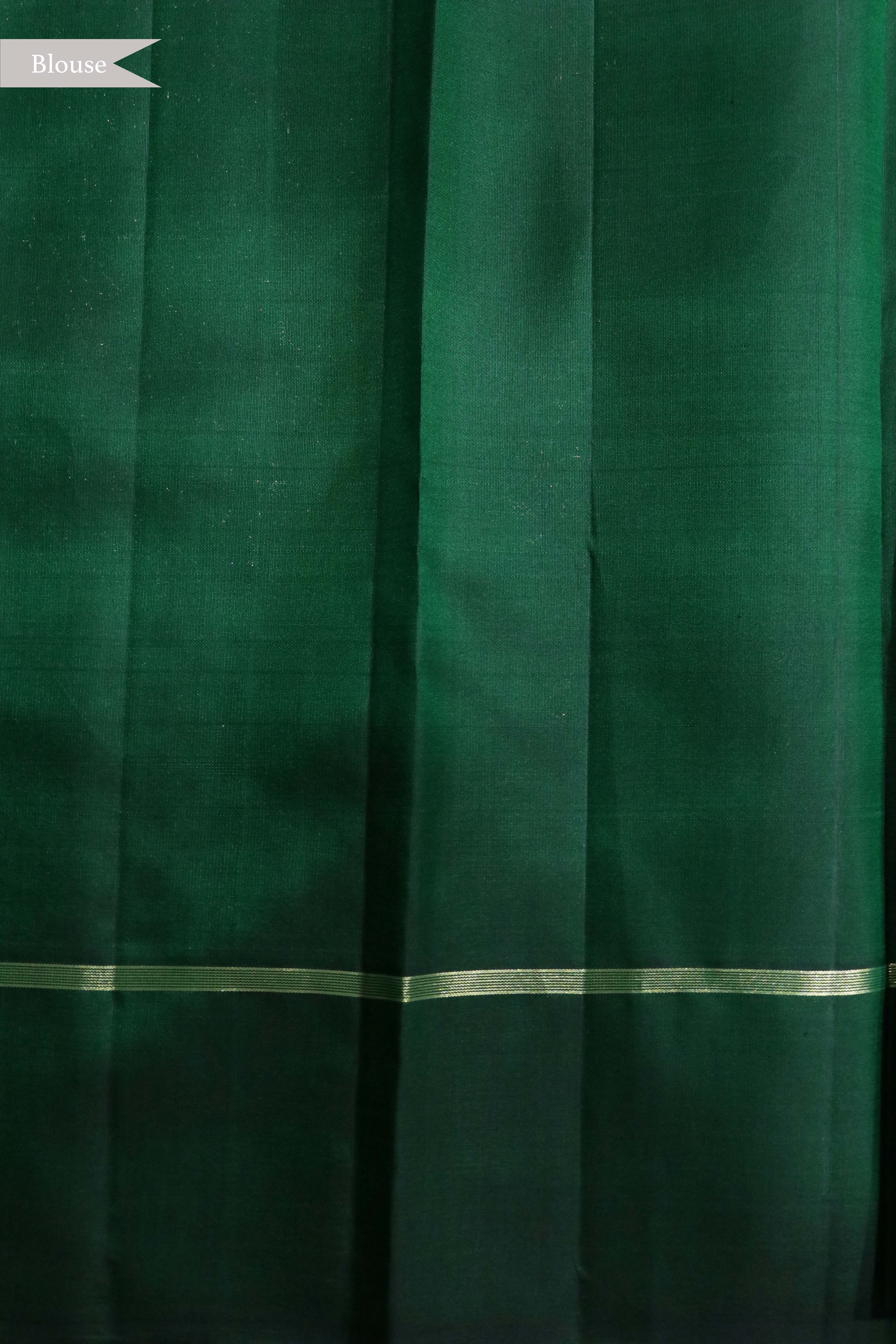 Bottle Green Kanchivaram Silk Saree