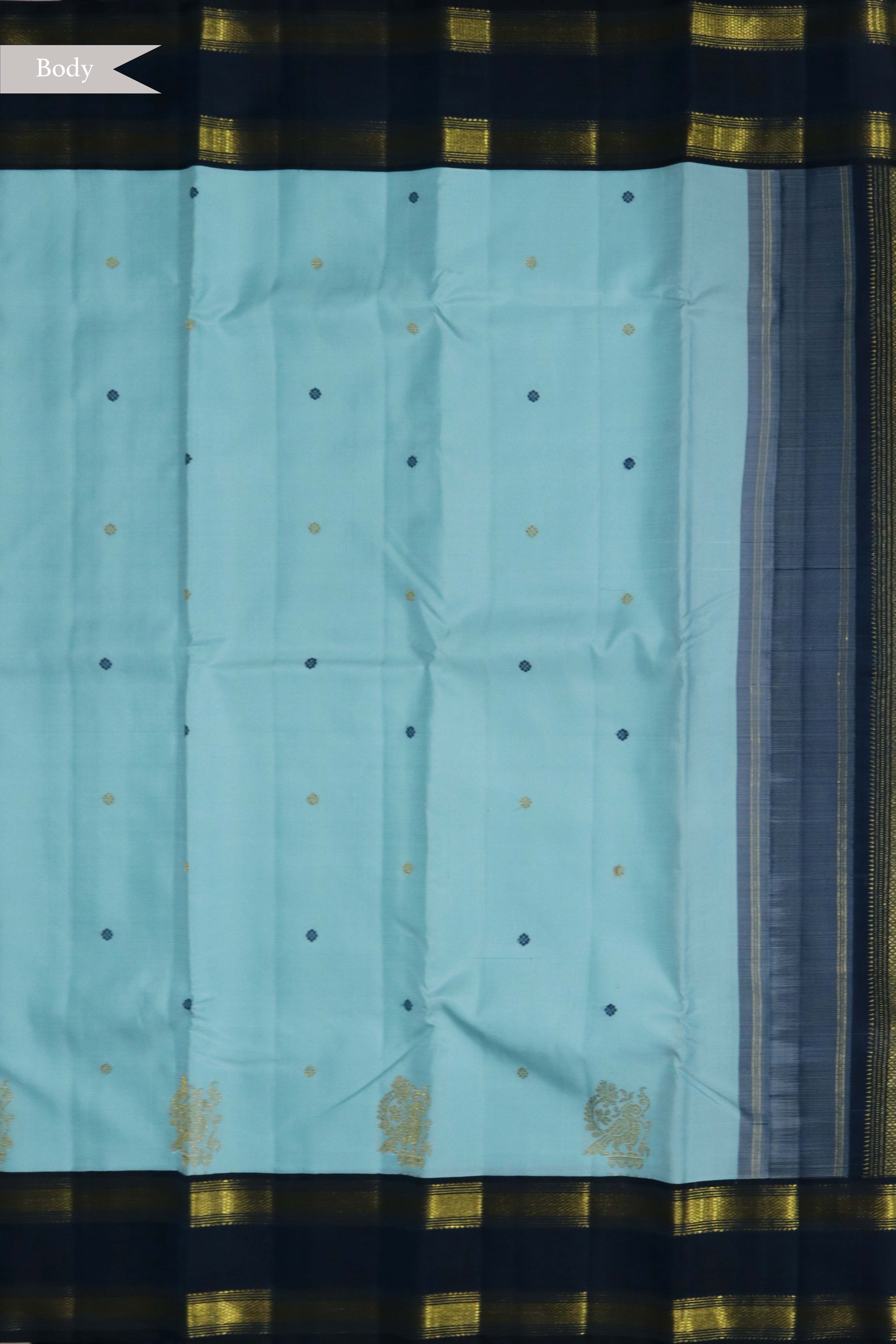 Pastel Blue Kanchivaram Silk Saree