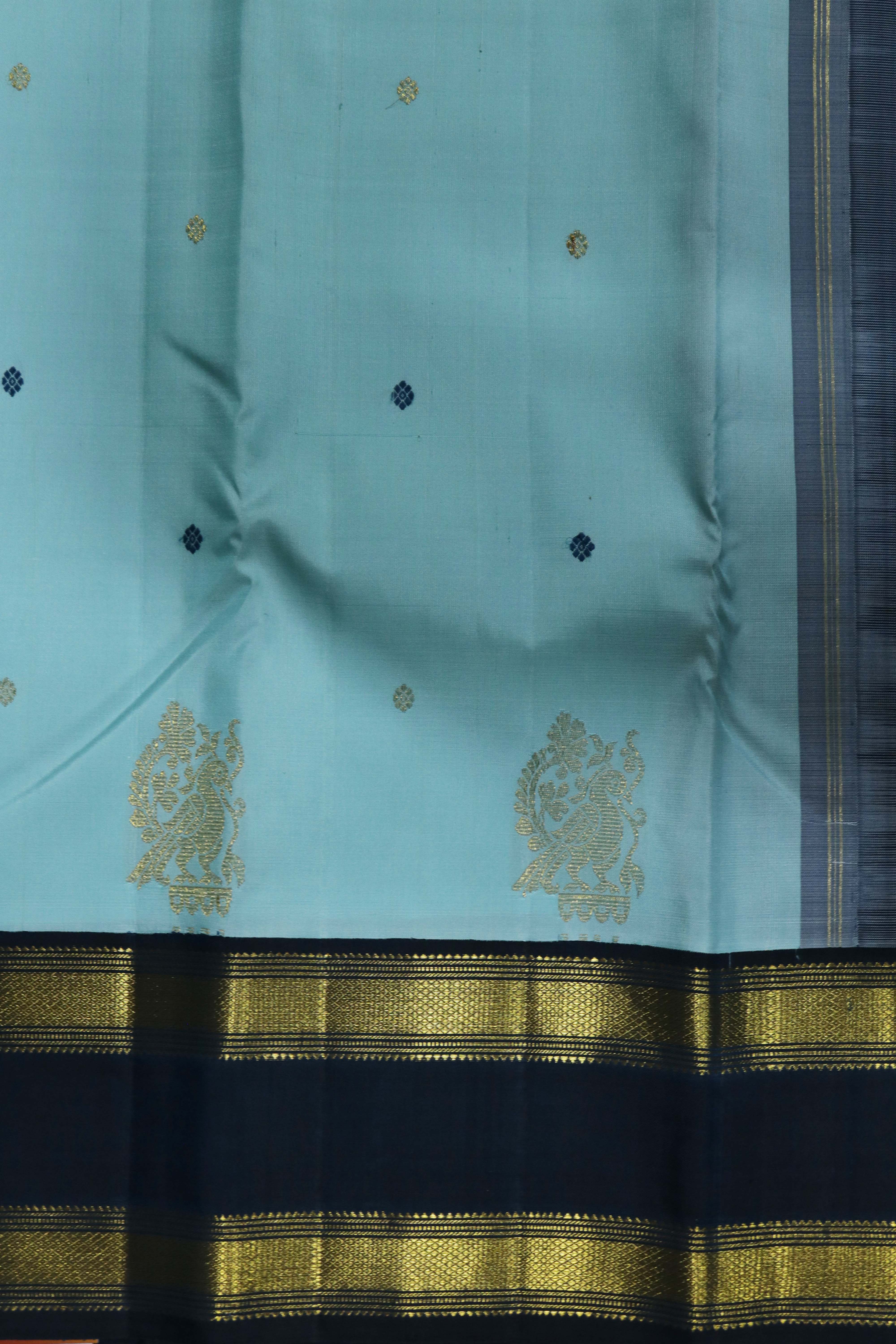Pastel Blue Kanchivaram Silk Saree