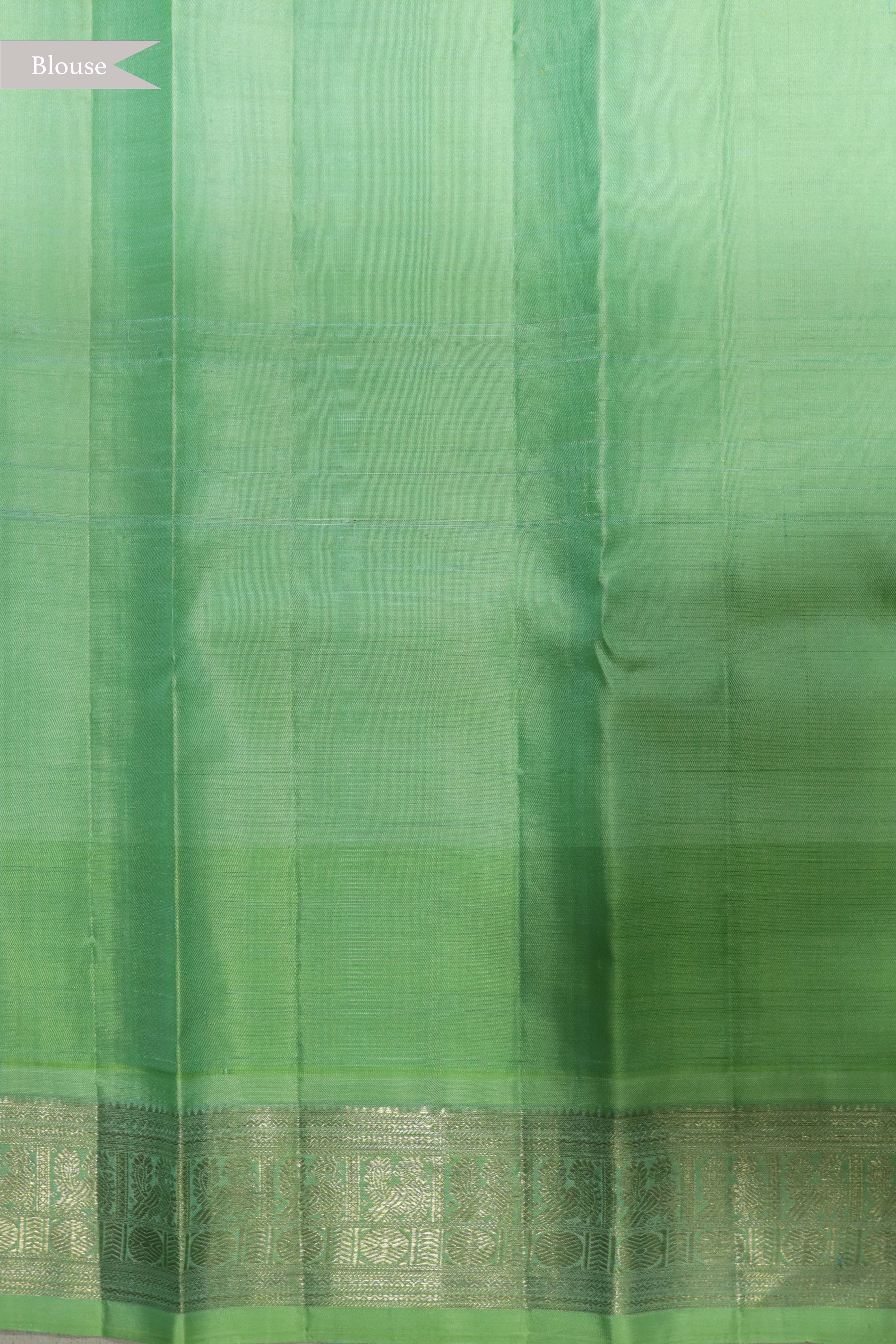 Teal Green Kanchivaram Silk Saree