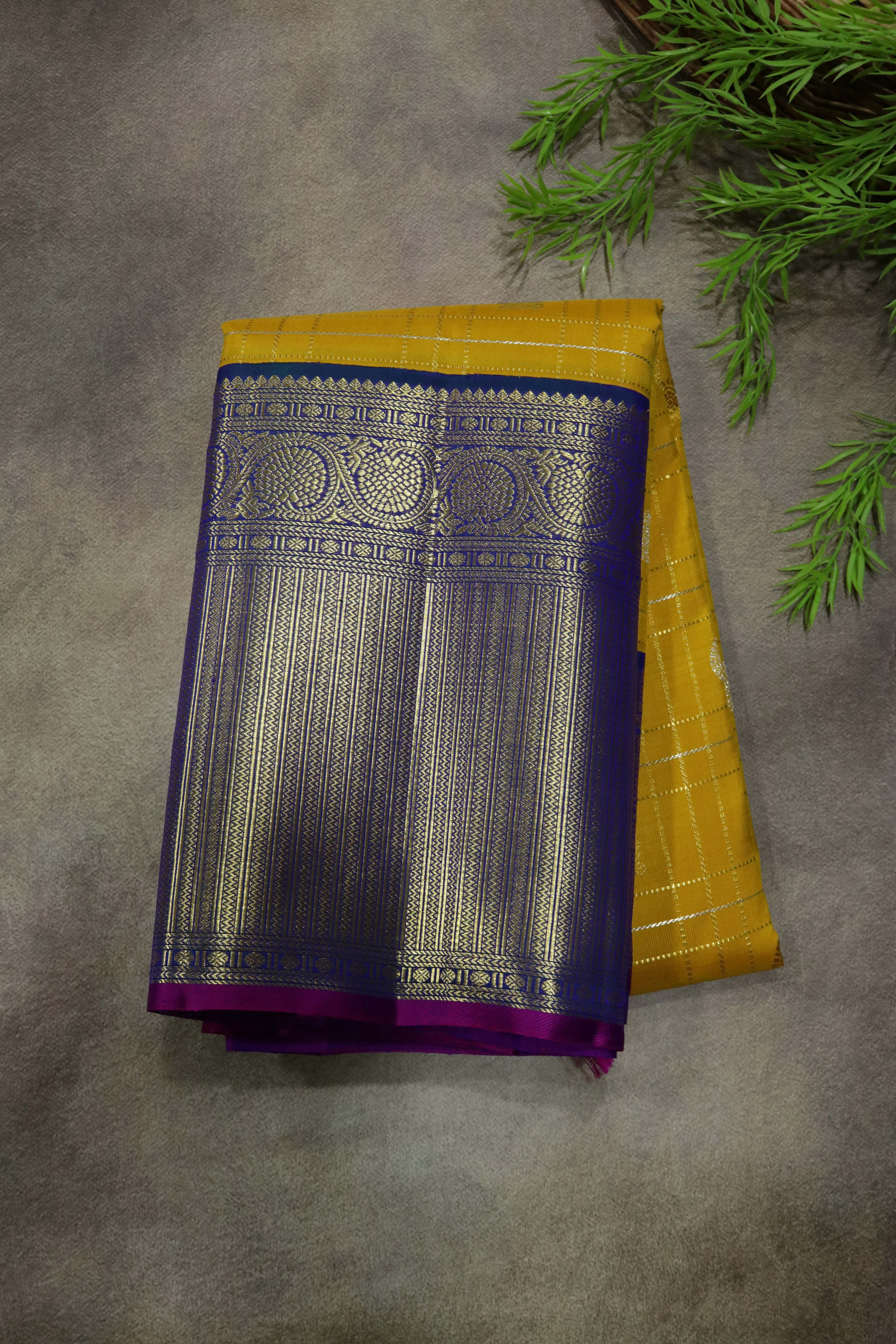 Yellow Kanchivaram Silk Saree