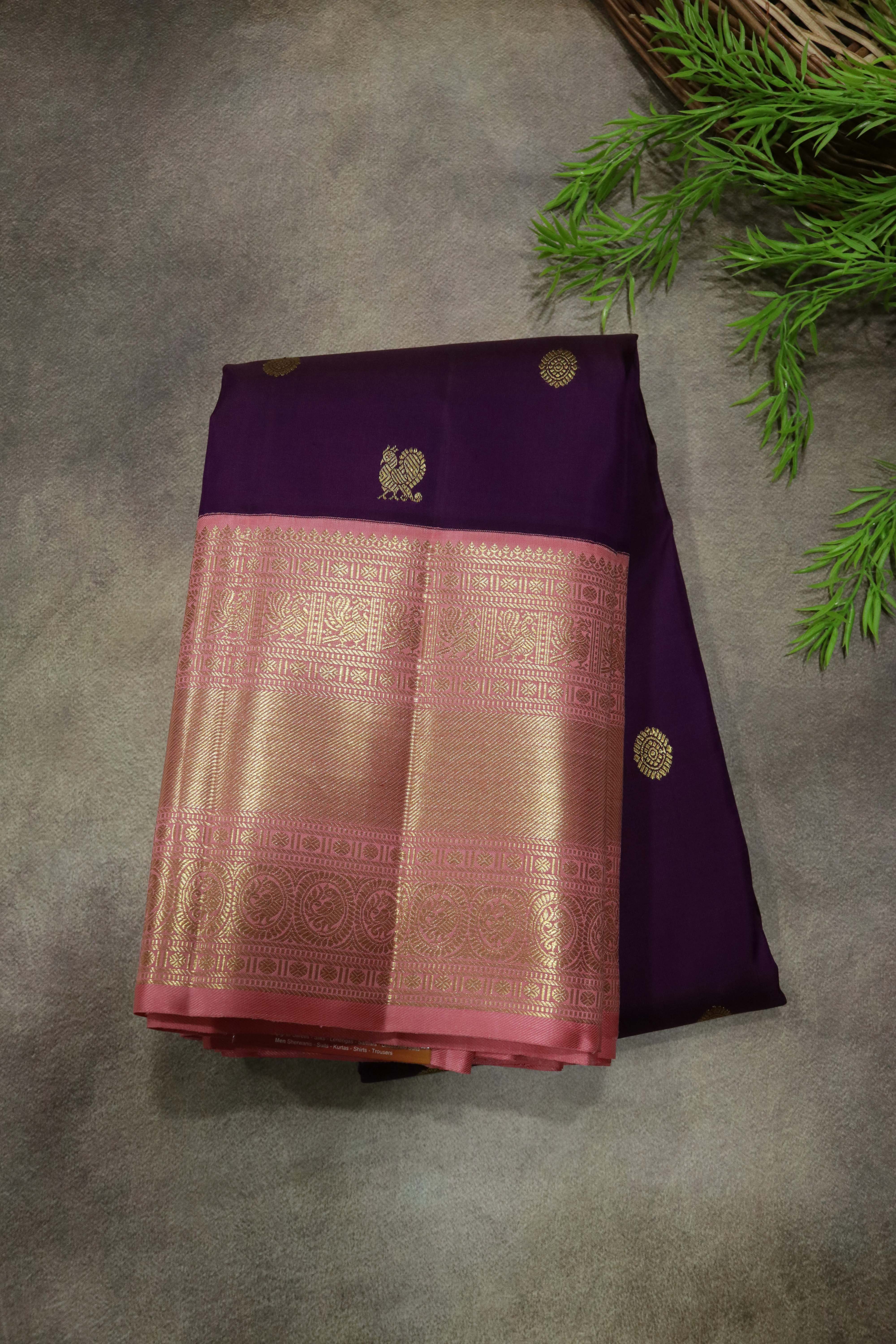 Wine Kanchivaram Silk Saree