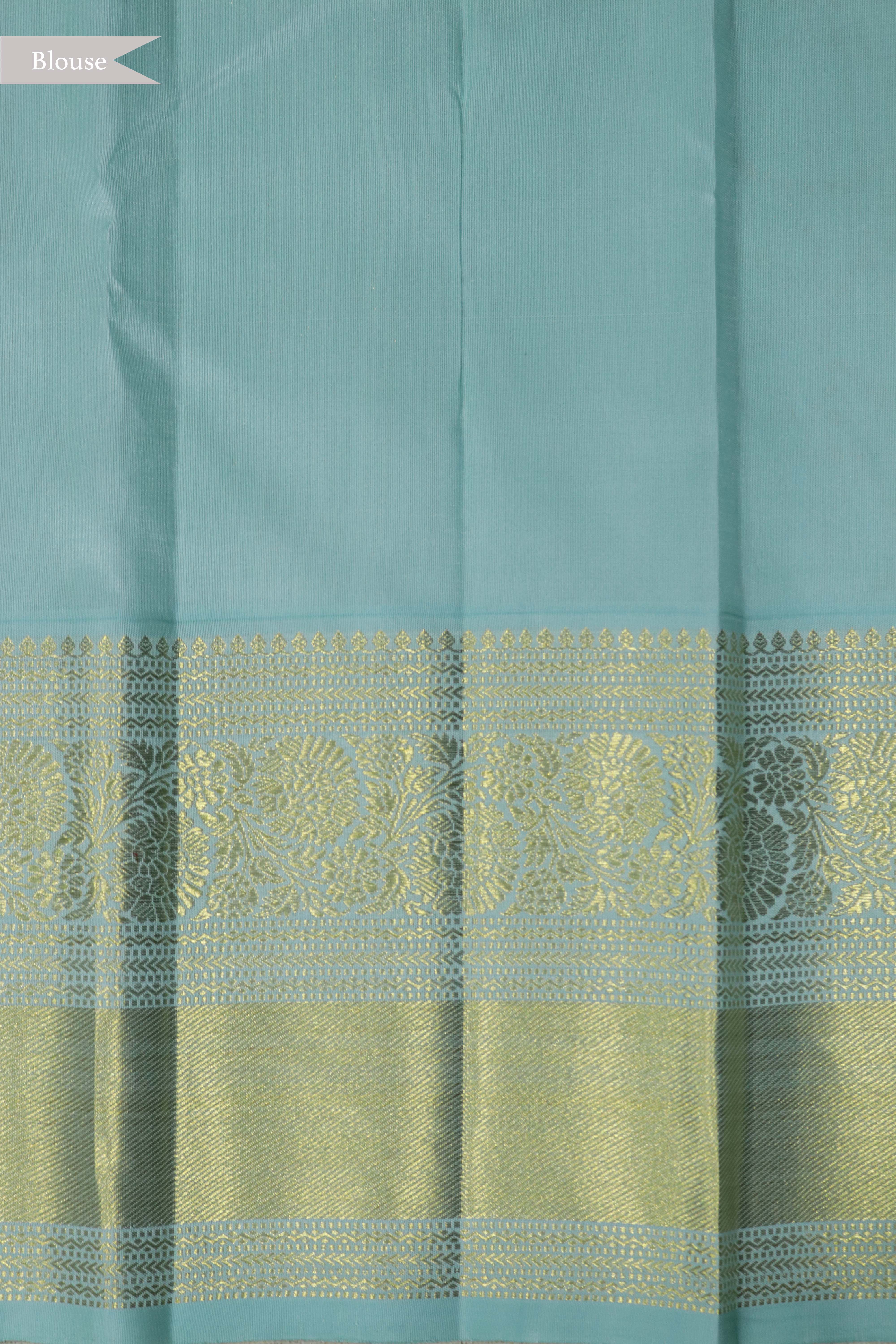 Cherry Red Kanchivaram Silk Saree
