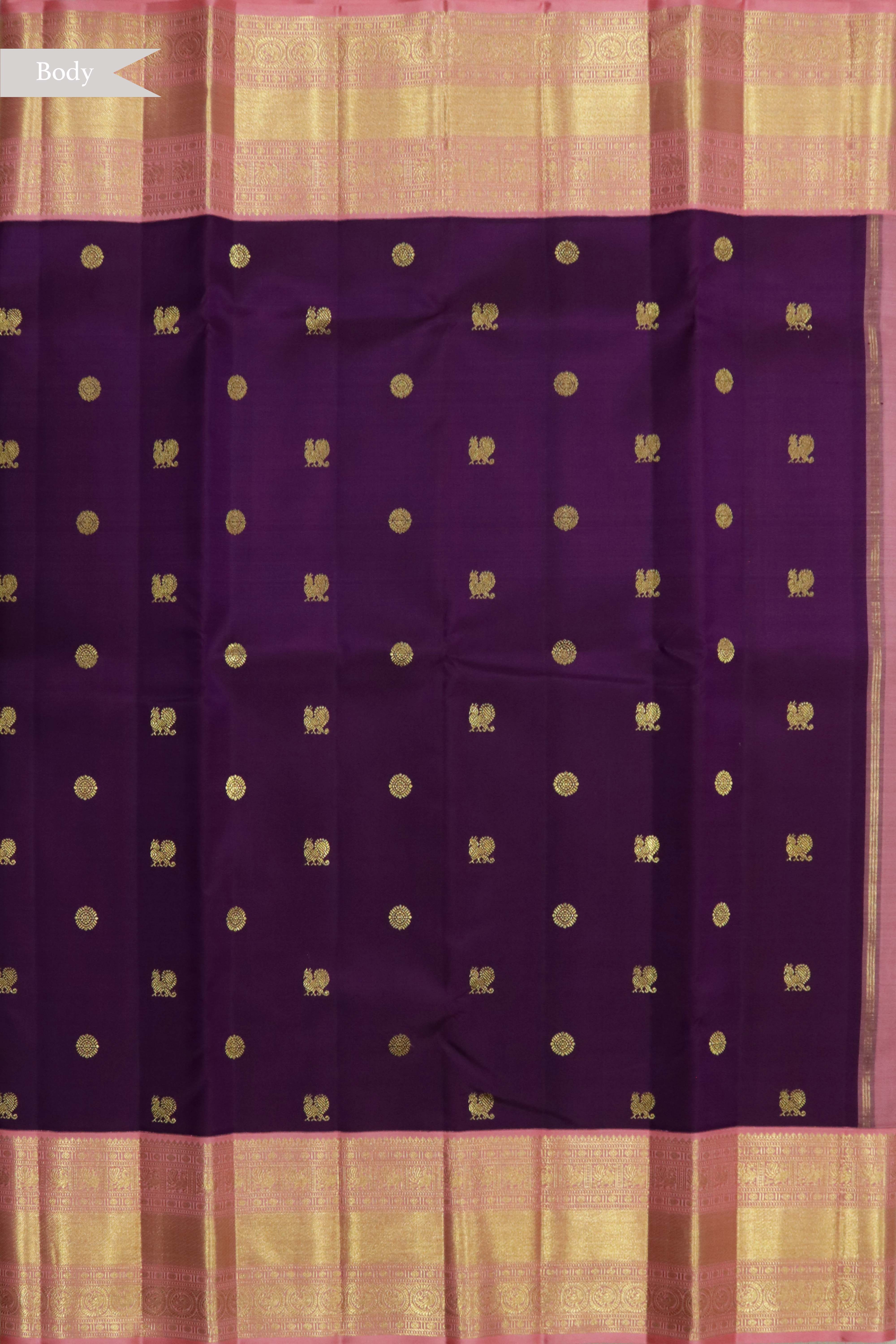 Wine Kanchivaram Silk Saree