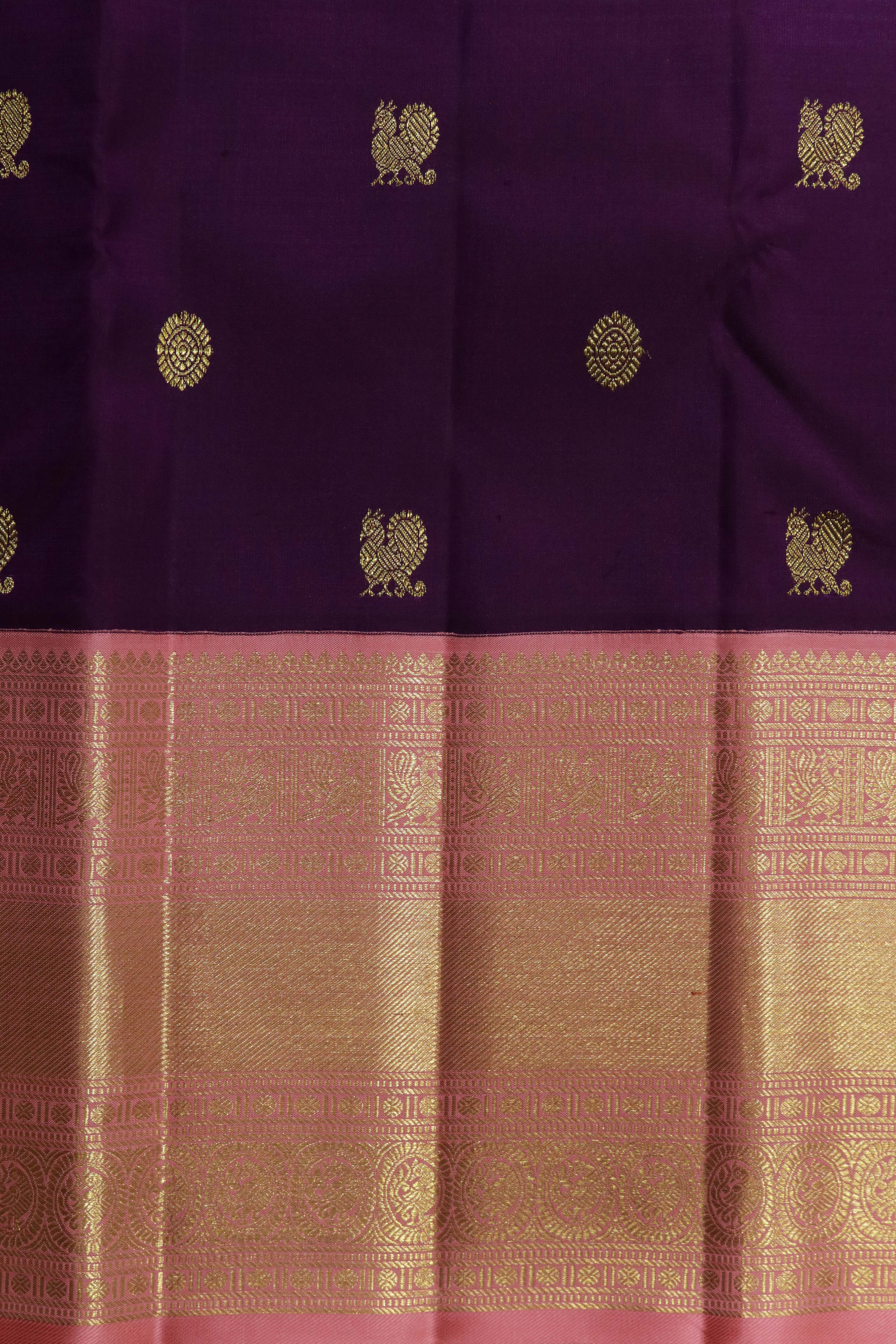 Wine Kanchivaram Silk Saree