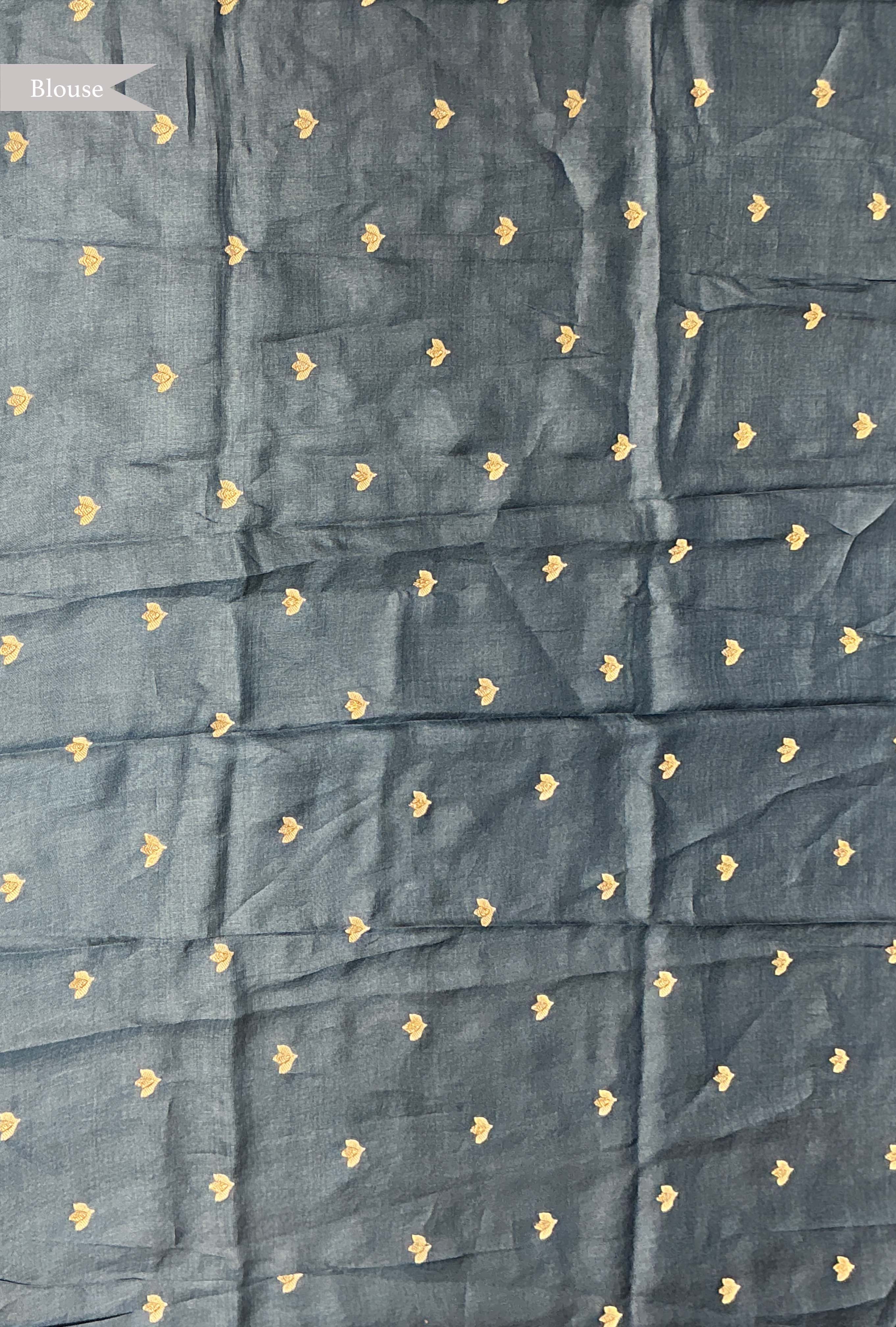 Multicolour Tussar Silk Digital Print Saree
