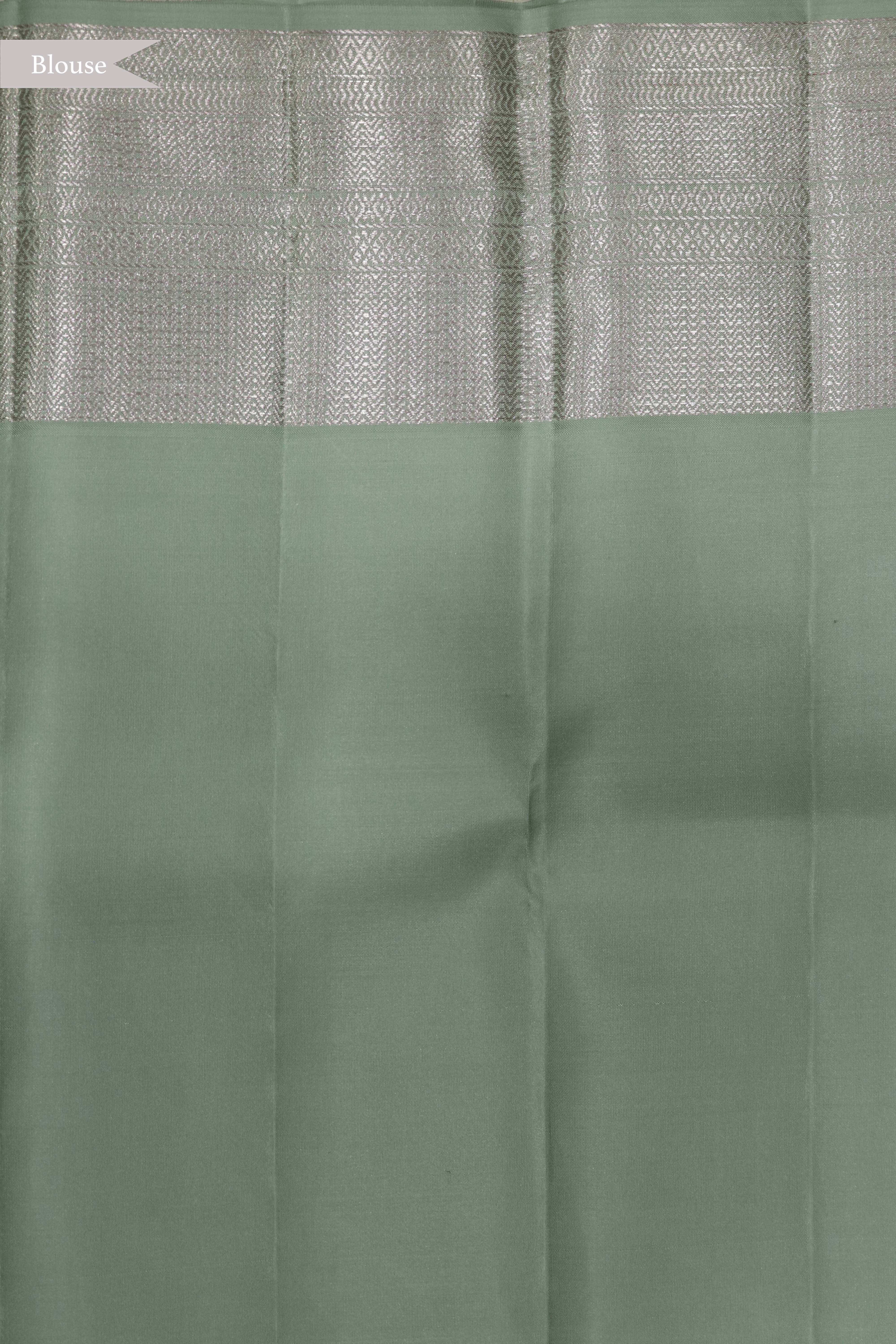 Sage Green Kanchivaram Silk Saree