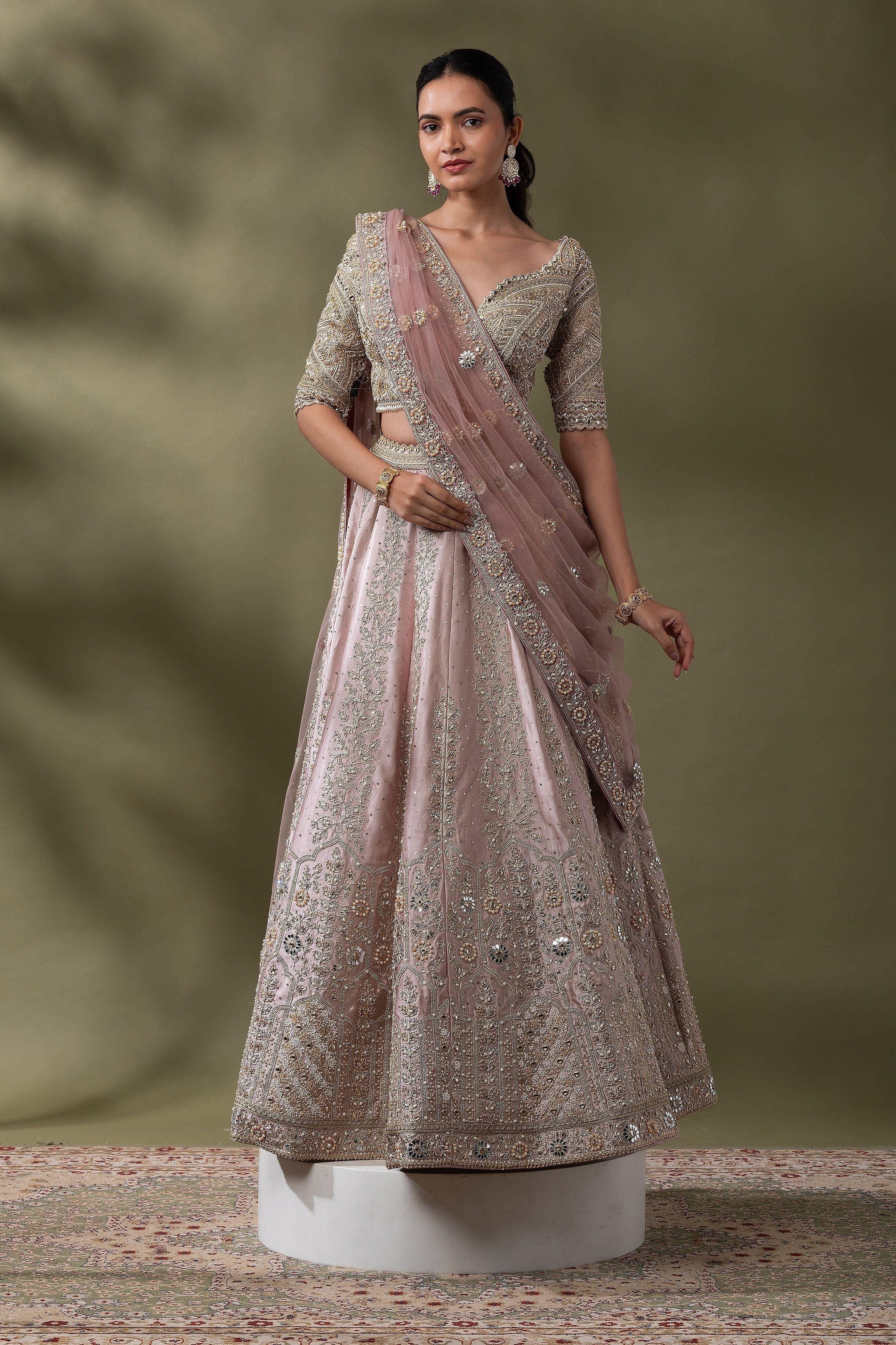 Blush Pink Lehenga set Mokshaa