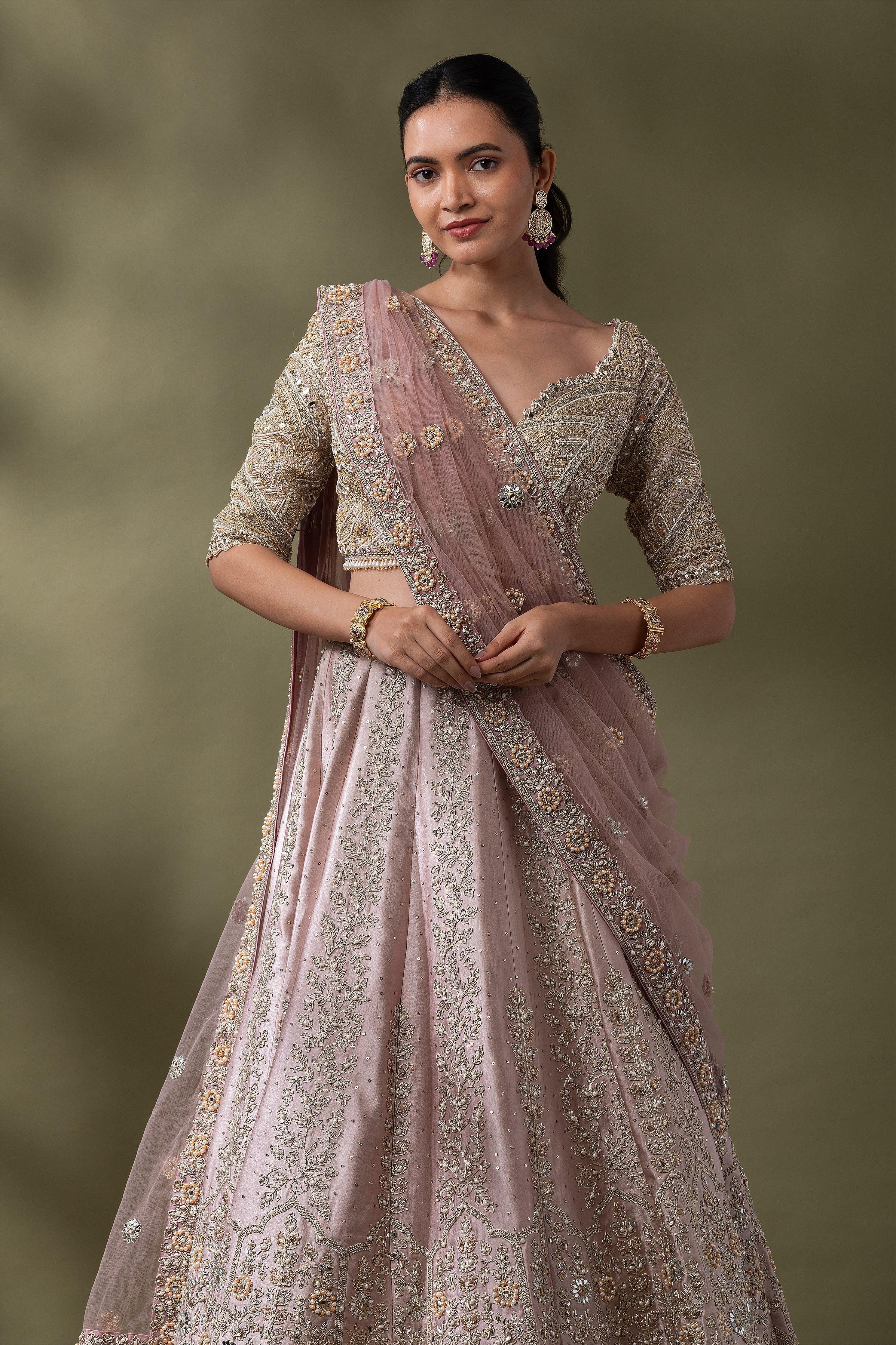 Blush Pink Lehenga set Mokshaa