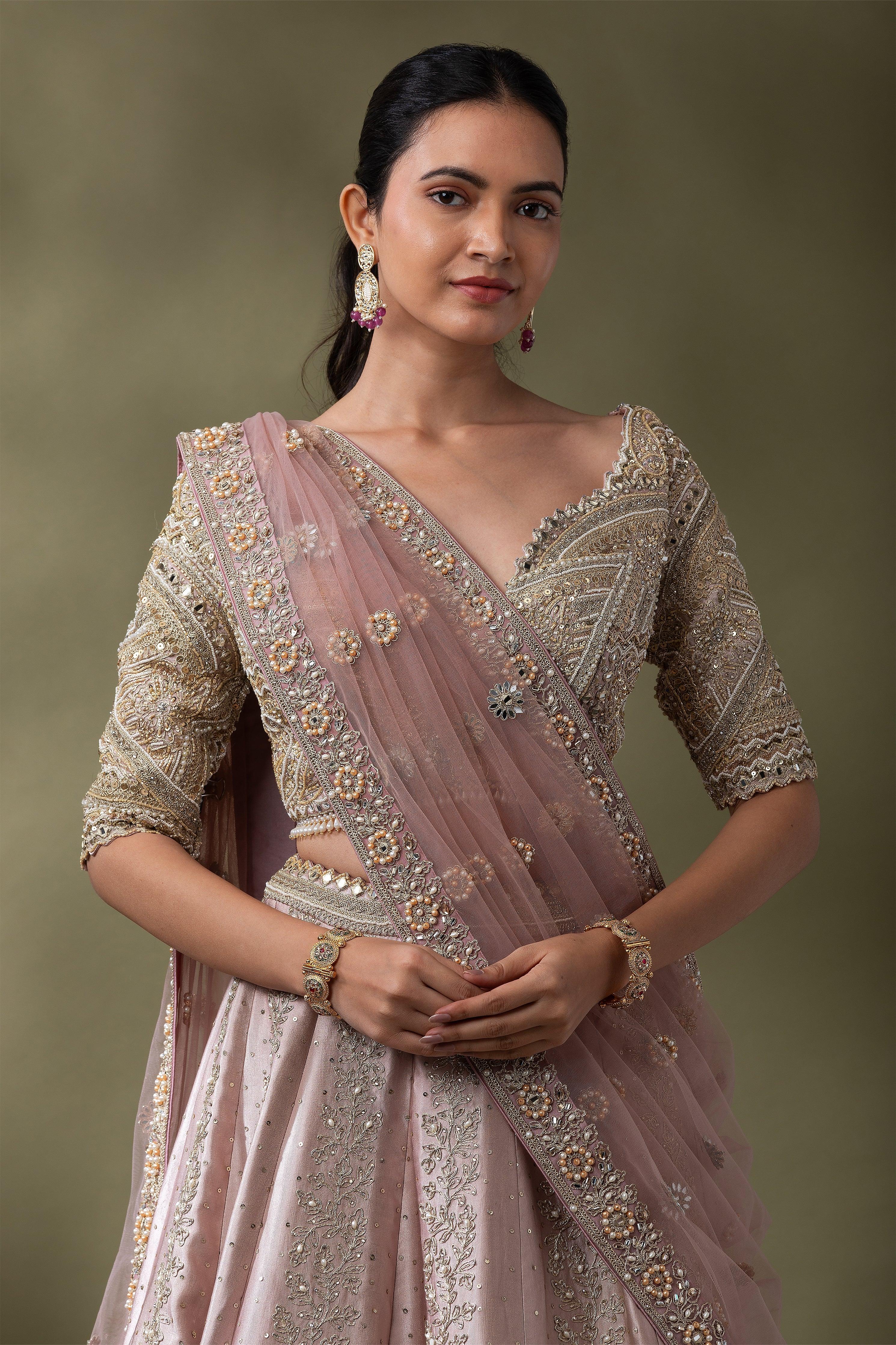 Blush Pink Lehenga set Mokshaa