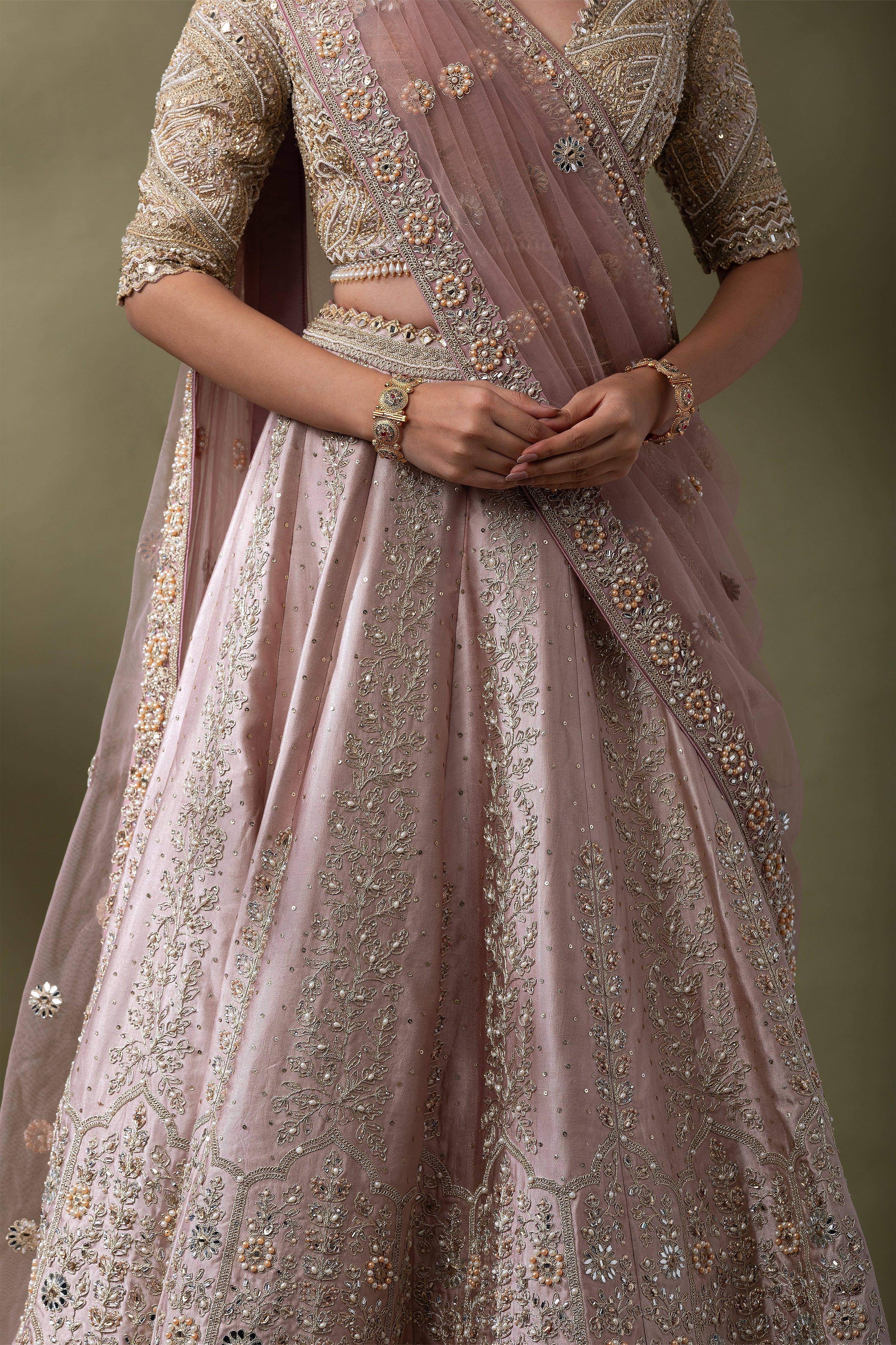 Blush Pink Lehenga set Mokshaa