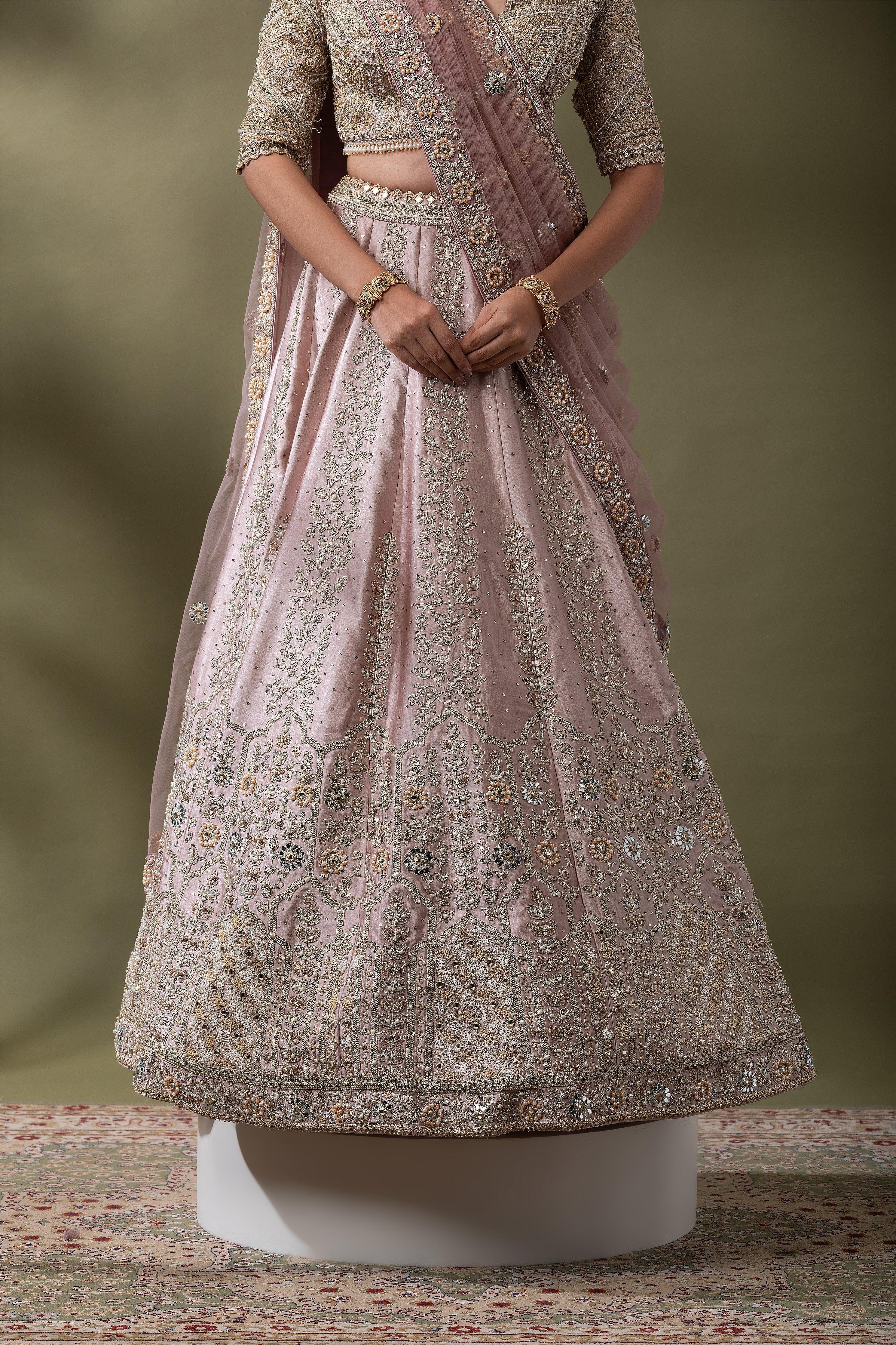 Blush Pink Lehenga set Mokshaa