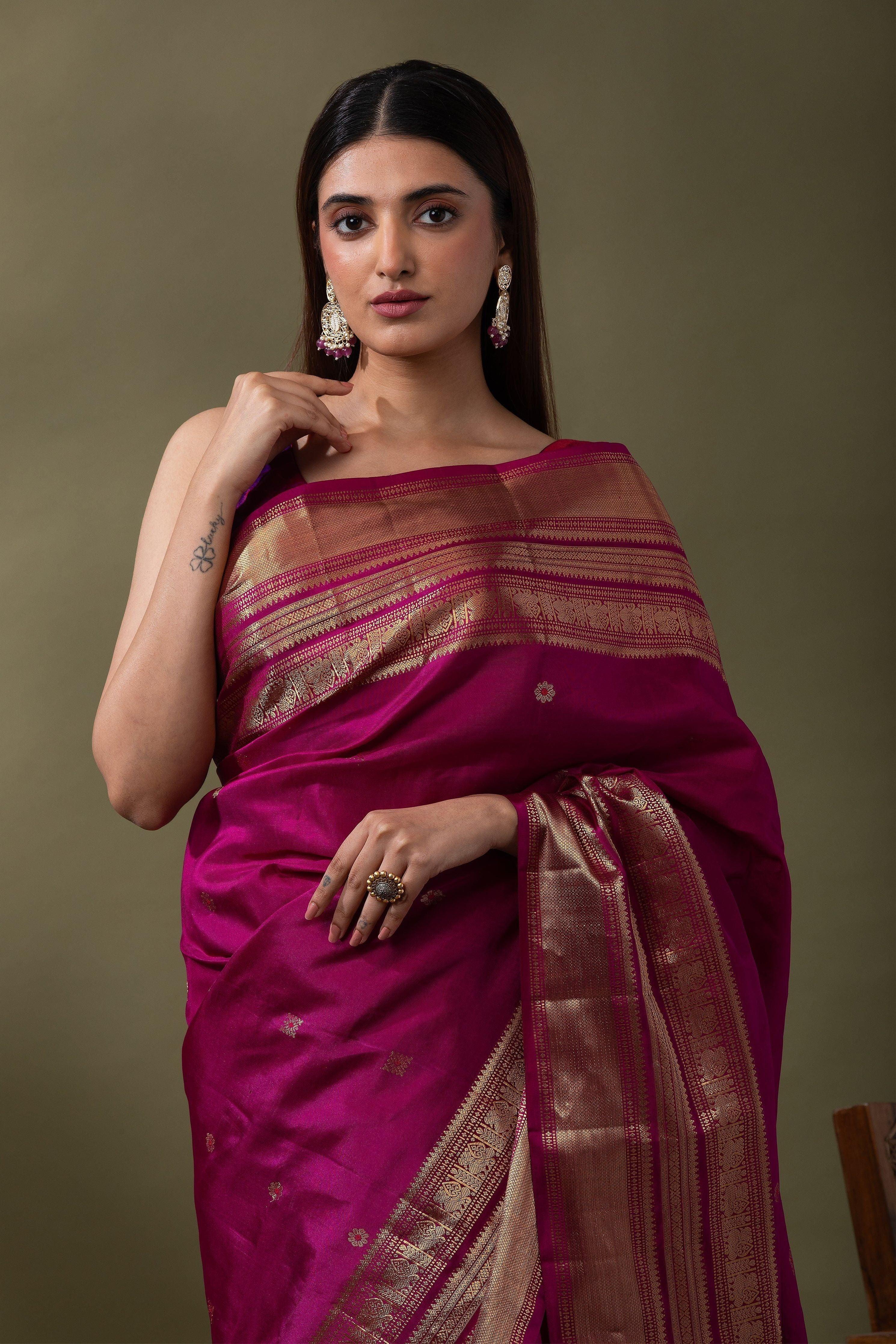 Lime Yellow Soft Silk Saree (Copy) Mokshaa
