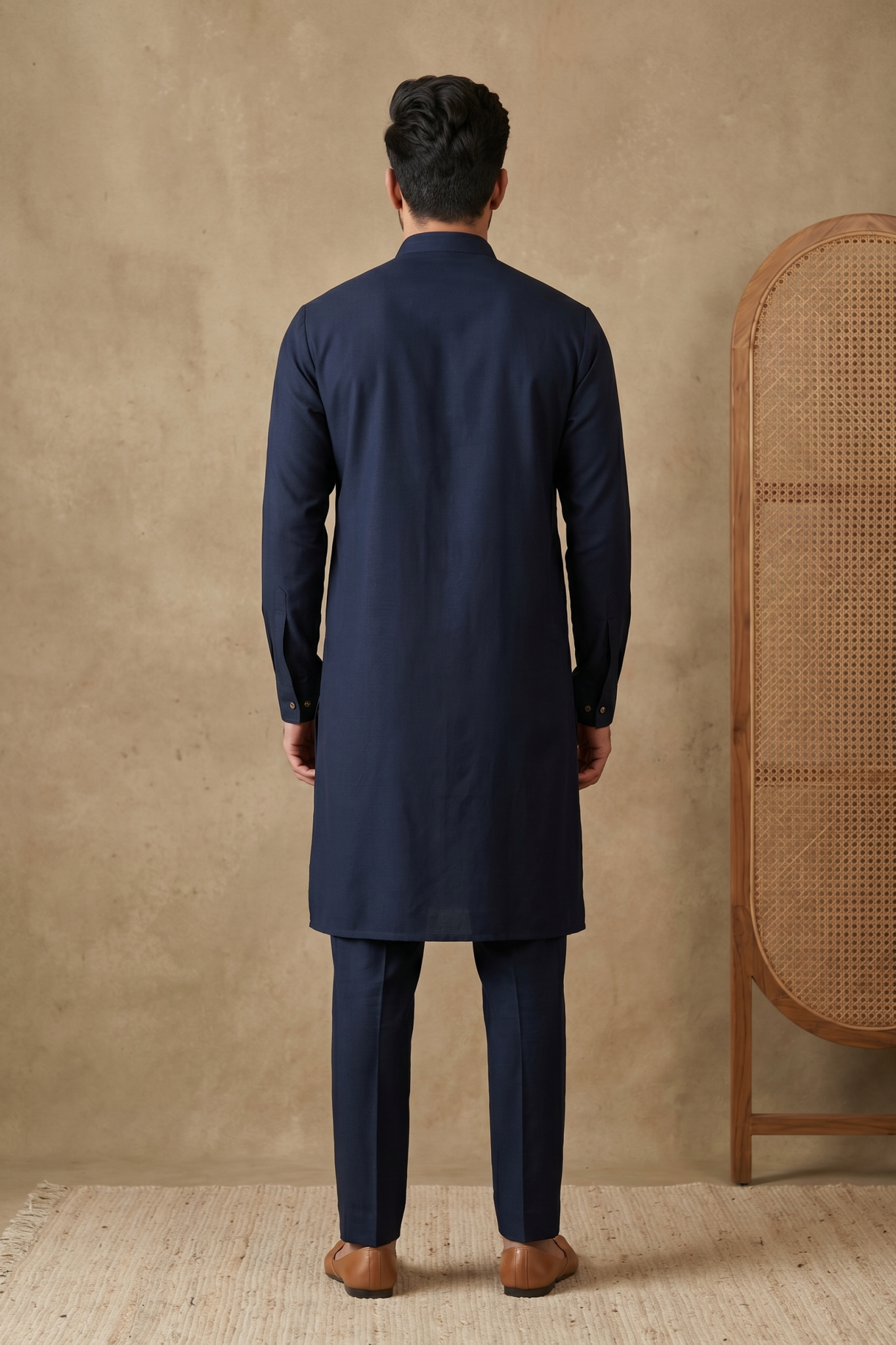 Navy Blue Bom Mario Pathani Set