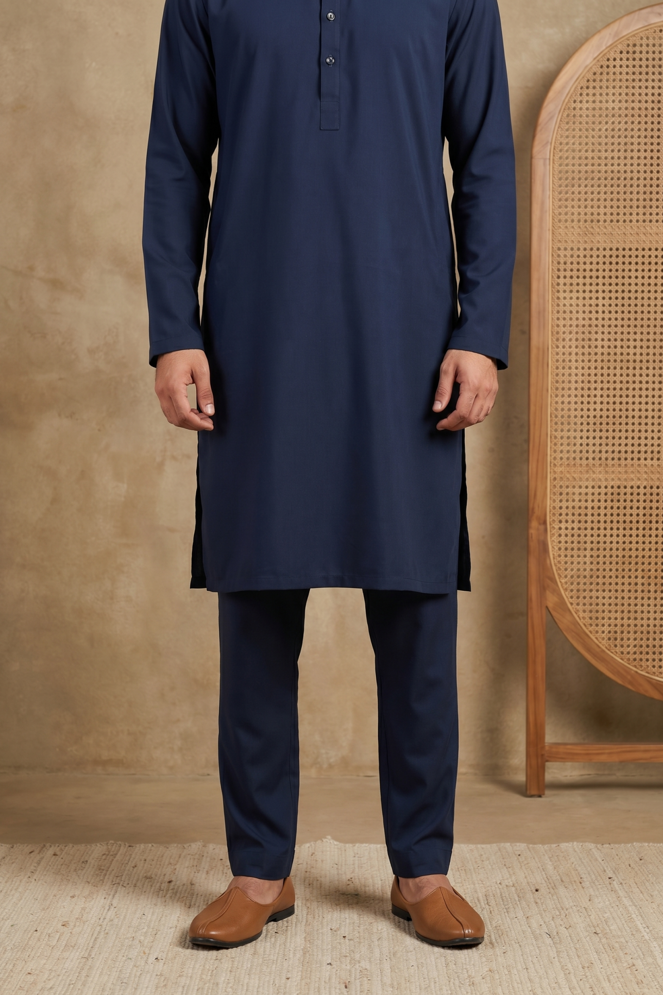 Navy Blue Bom Mario Pathani Set