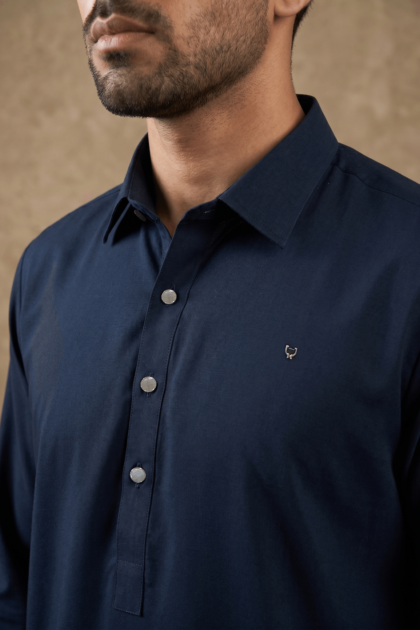 Navy Blue Bom Mario Pathani Set