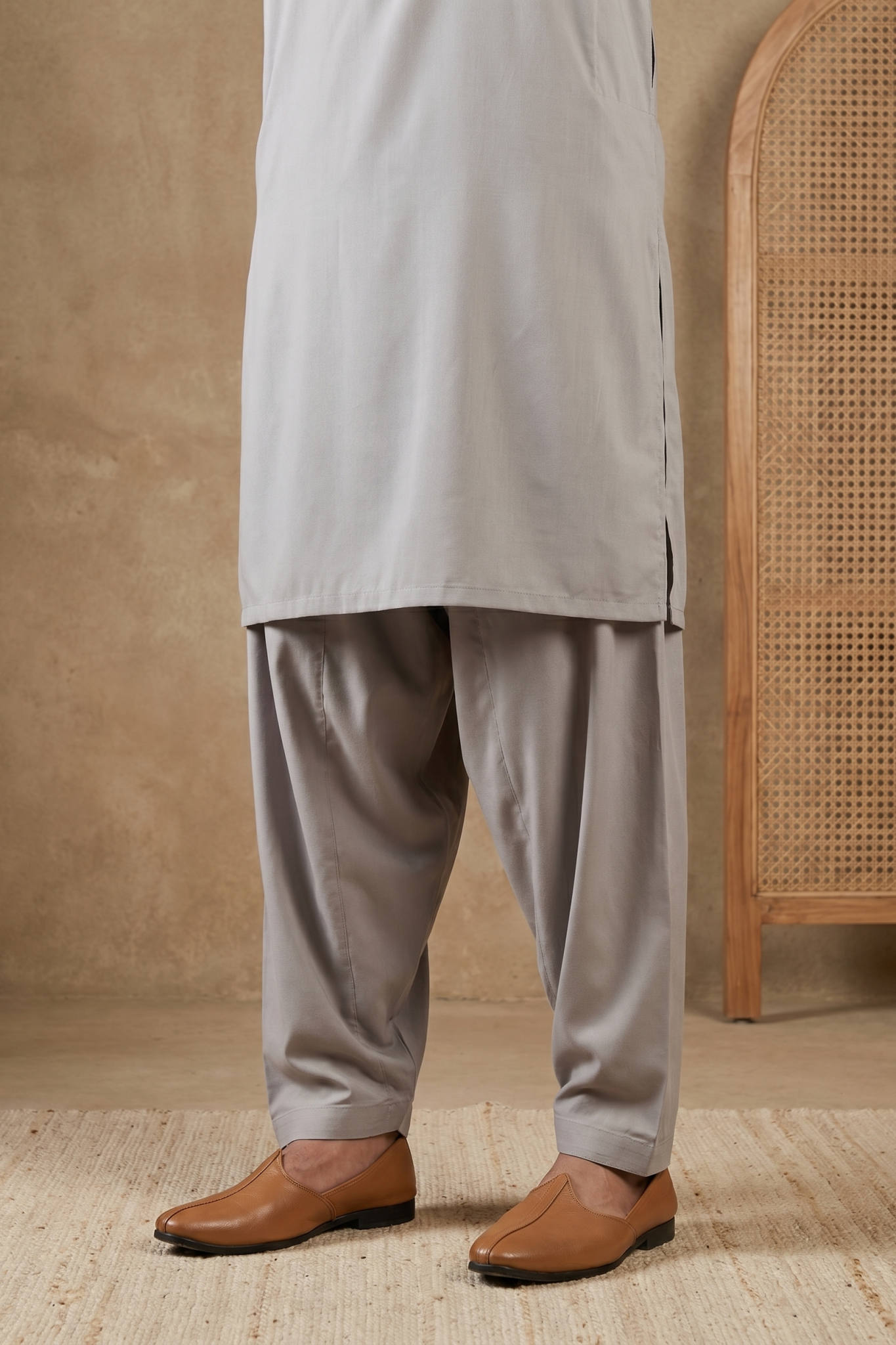 Light Grey Bom Mario Pathani Set