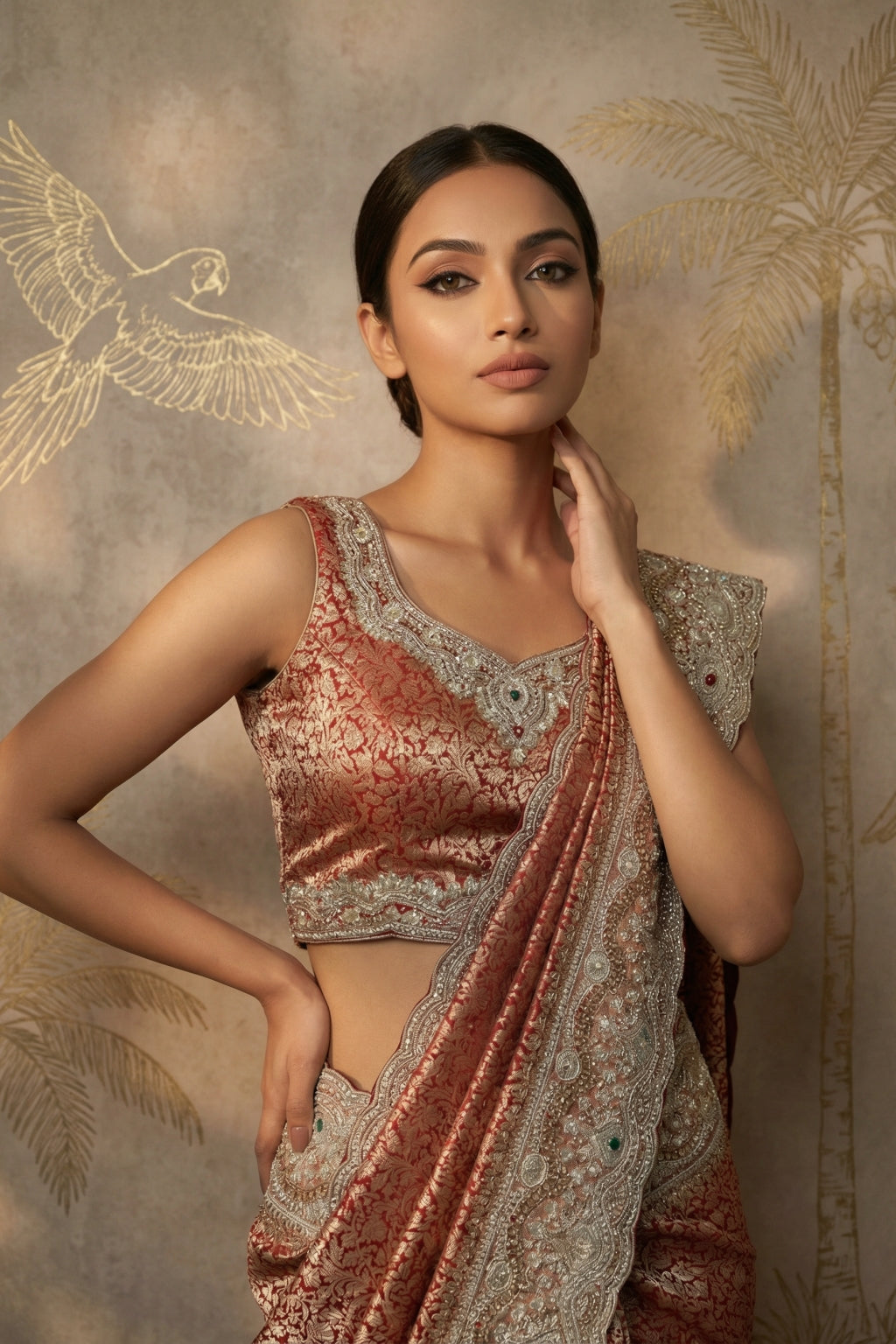 Red Banarasi Silk Saree