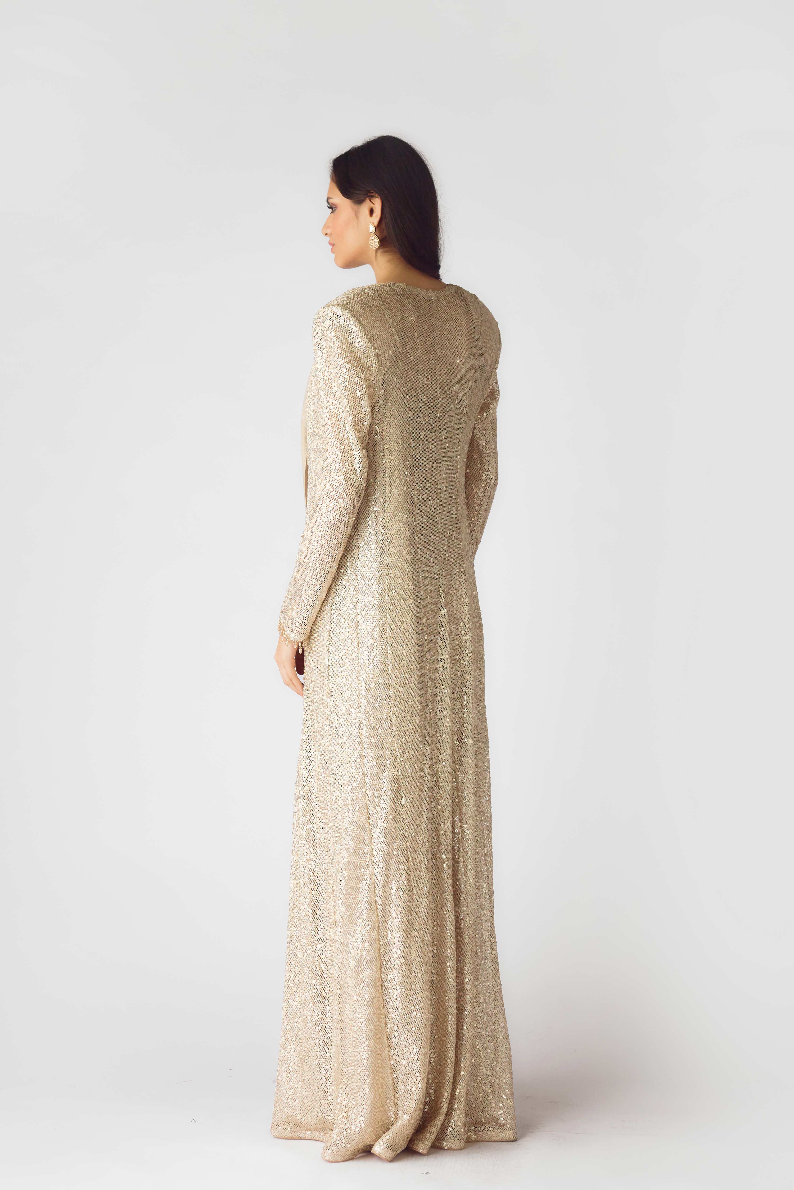 The Lunar Glow Draped Saree & Jacket Mokshaa