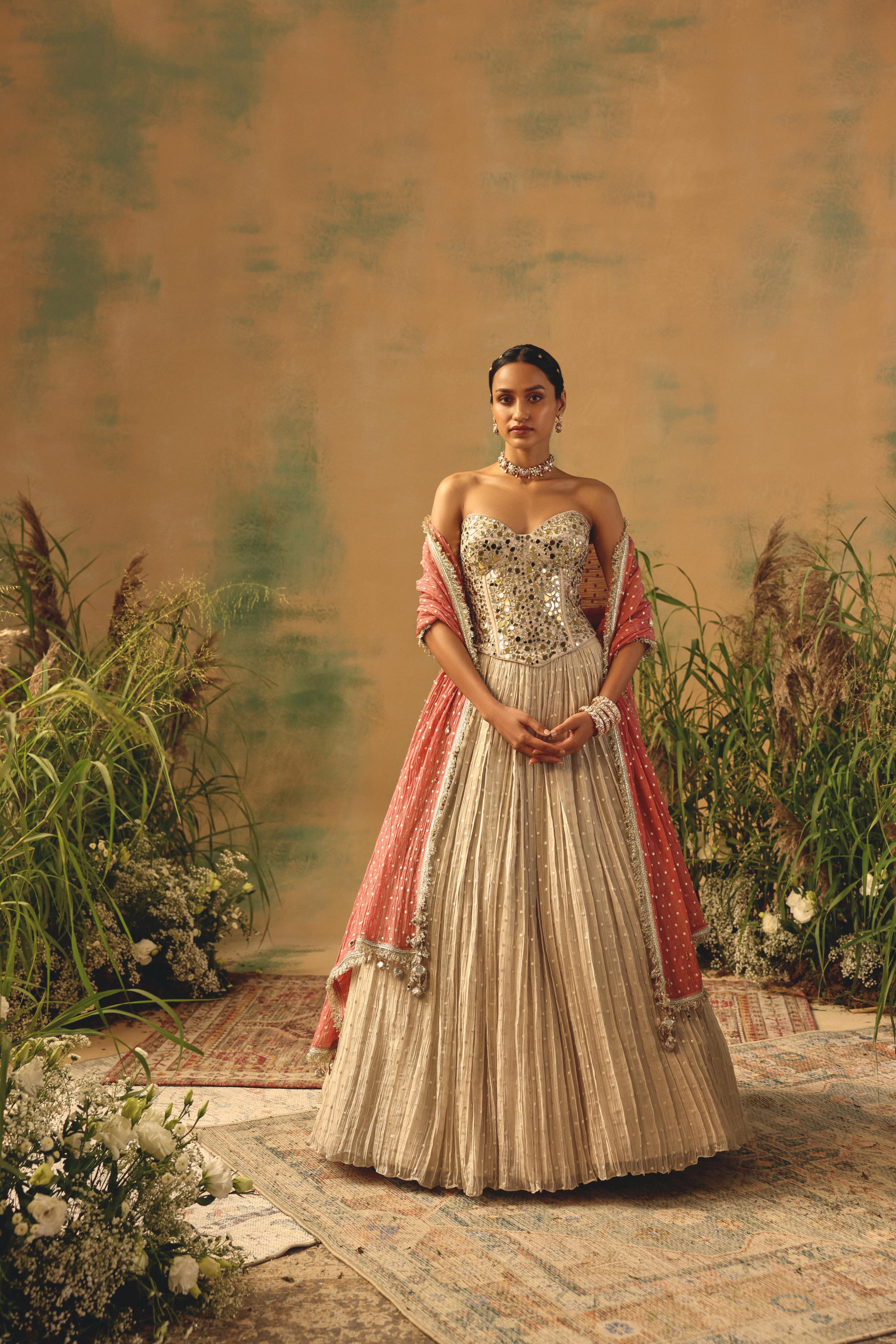 The Ivory & Amber Corset Lehenga