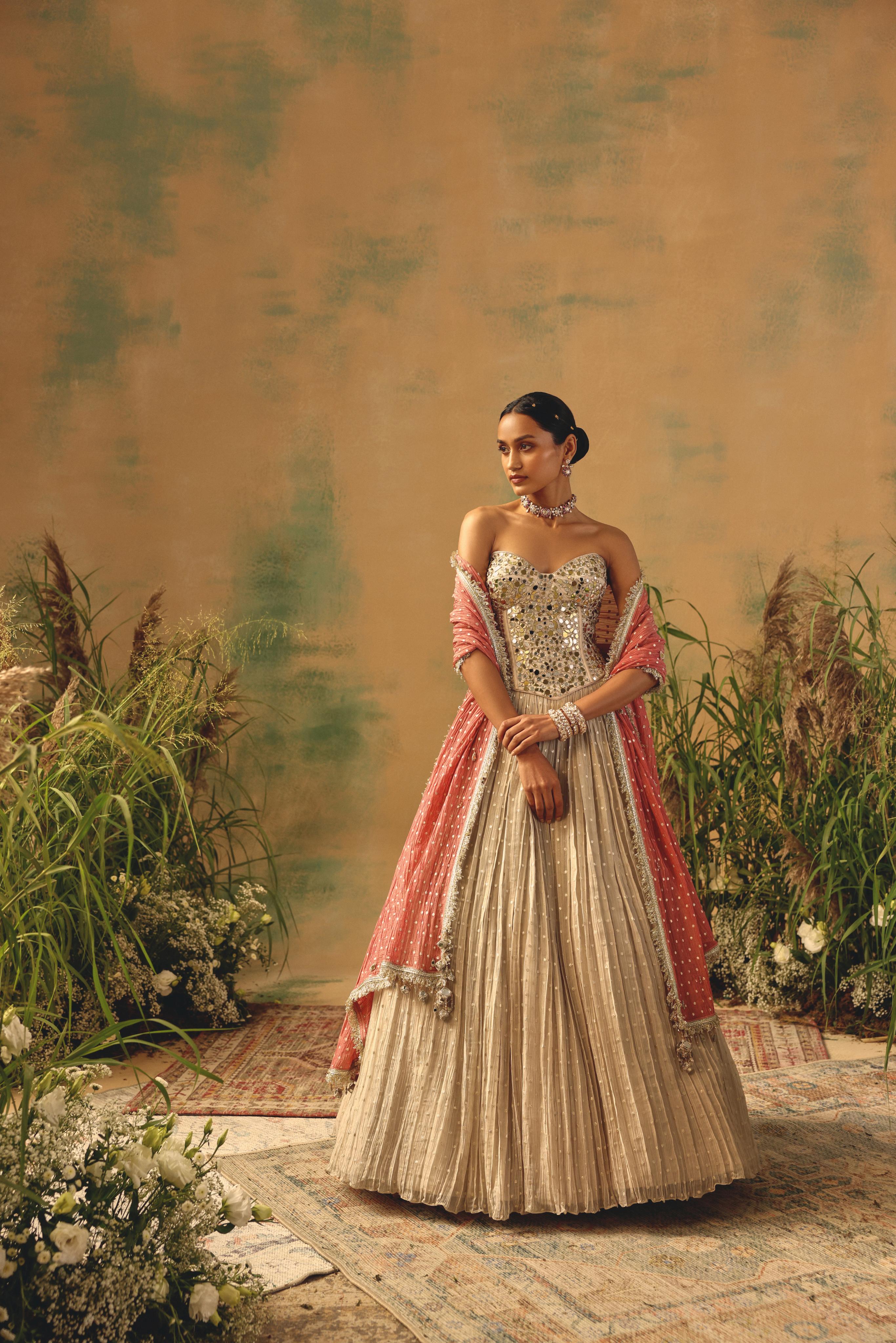 The Ivory & Amber Corset Lehenga