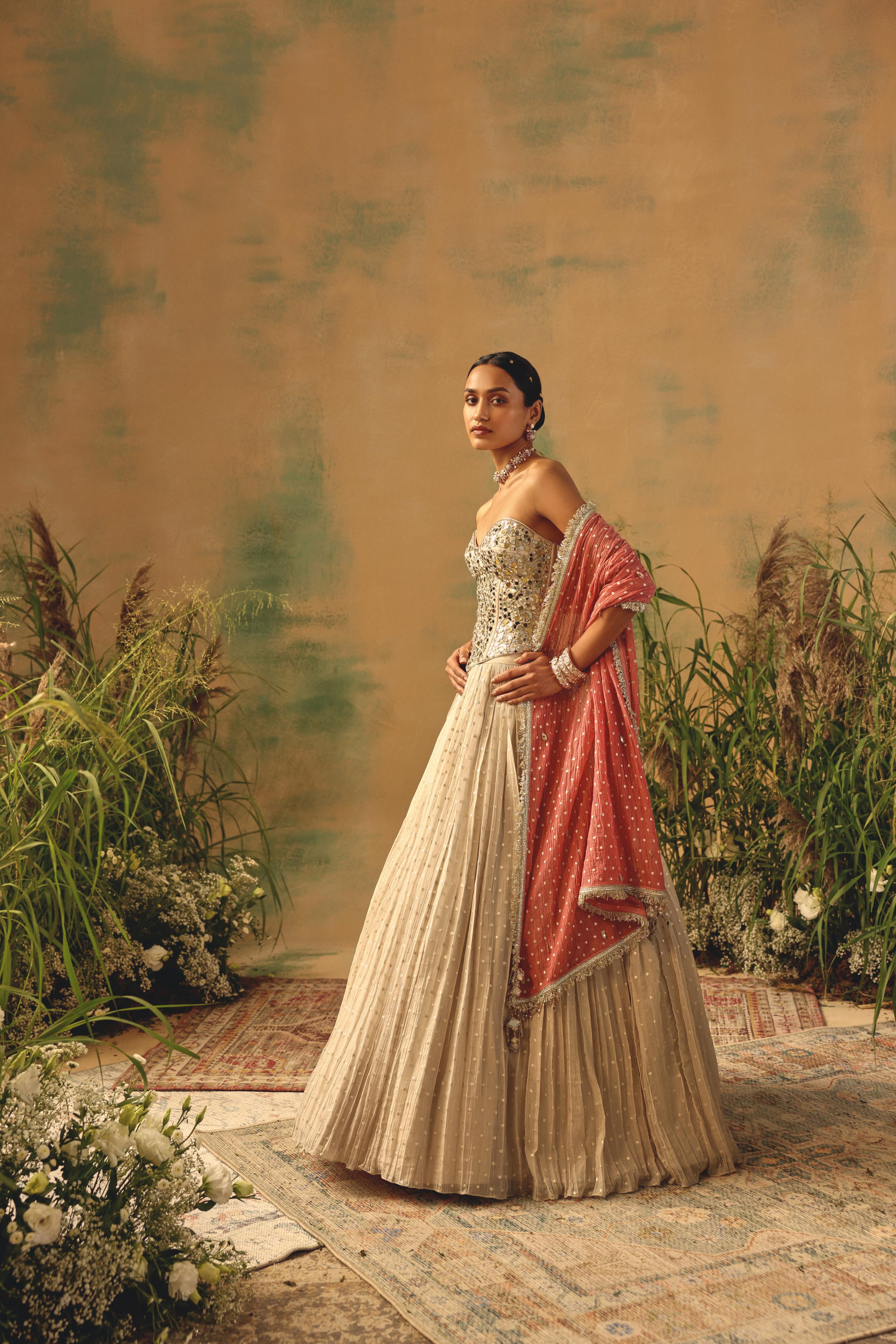 The Ivory & Amber Corset Lehenga