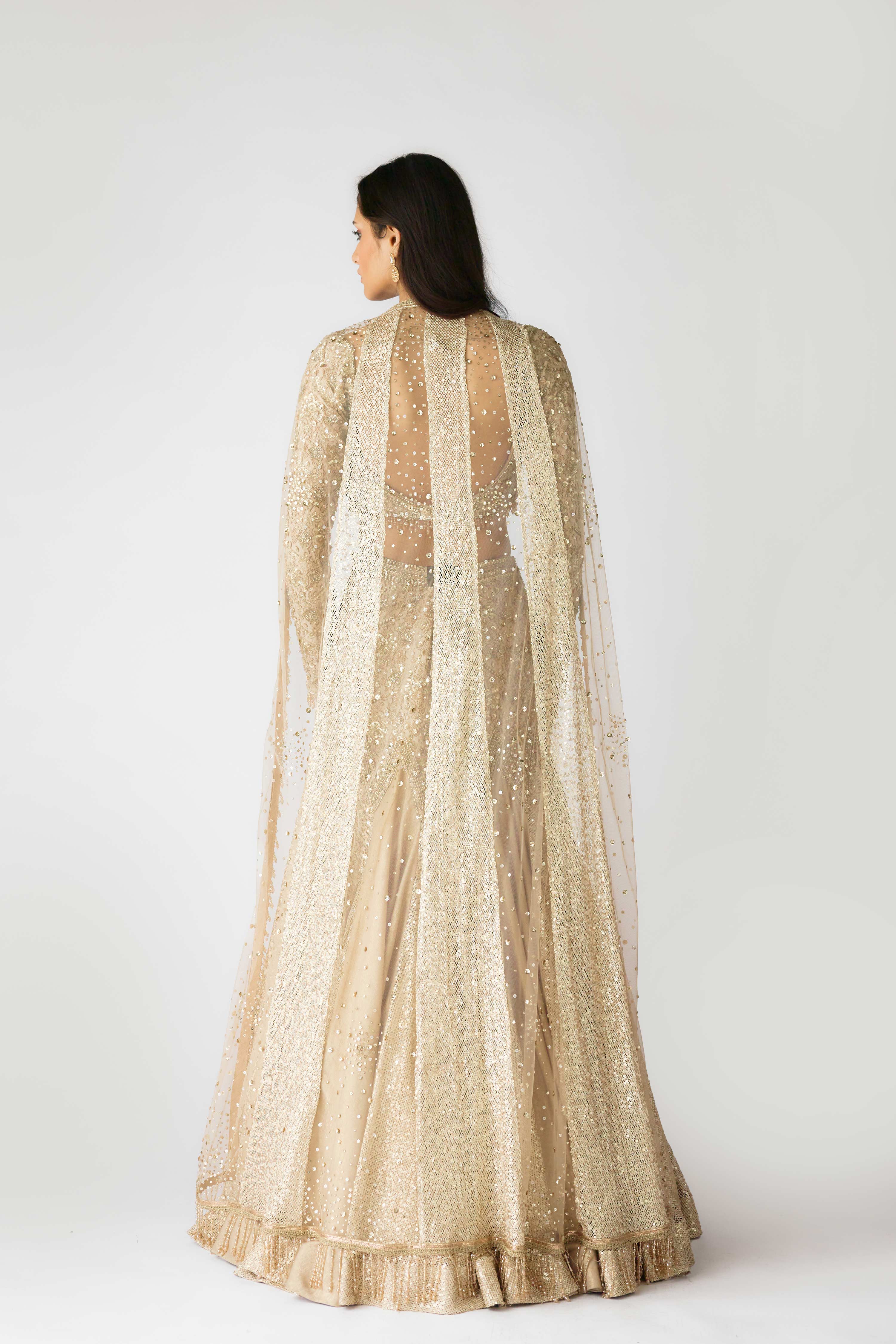 The Champagne Dawn Lehenga Mokshaa