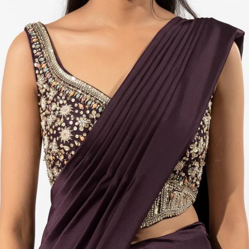 The Imperial Purple Draped Saree